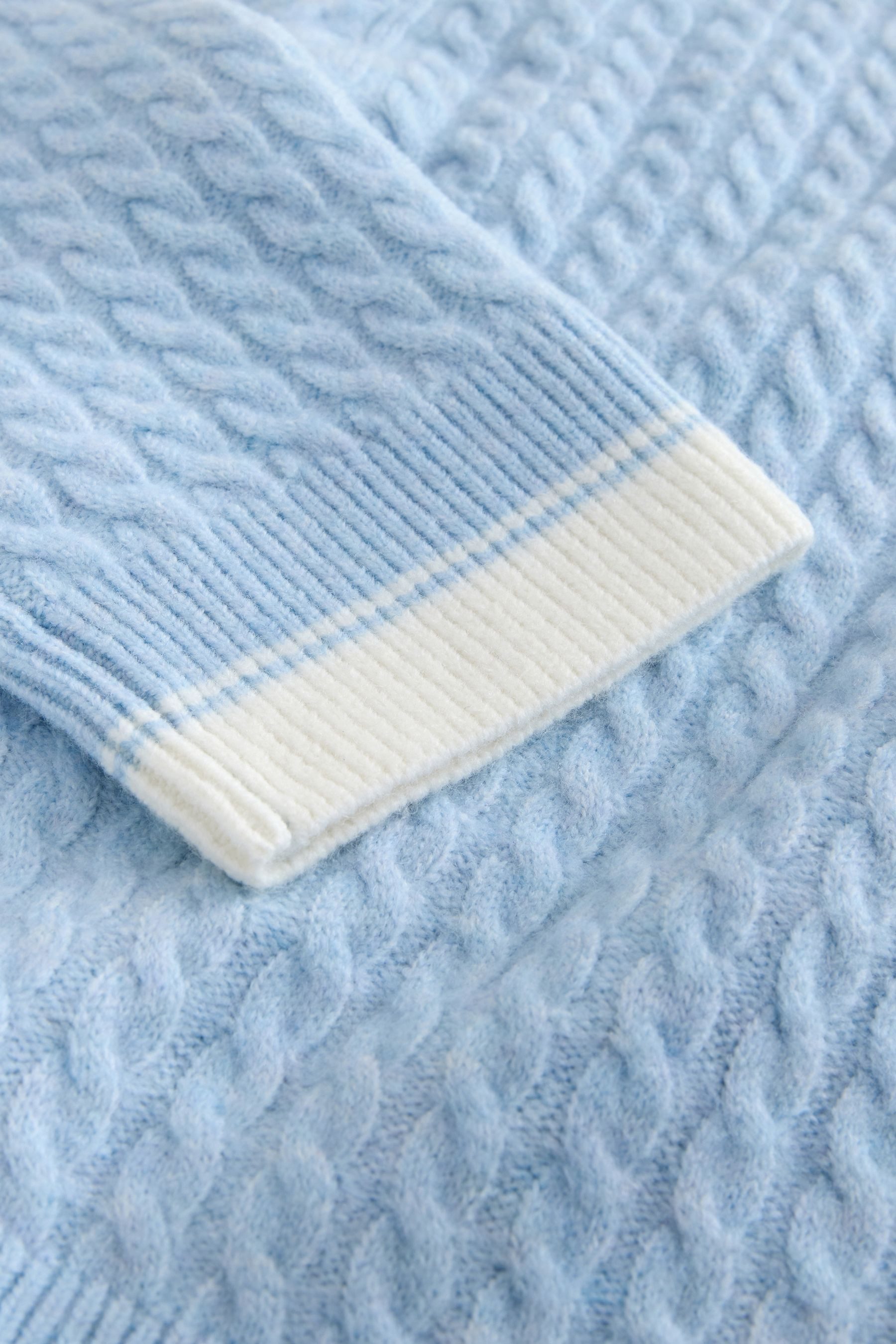 Next Strickpullover Polo-Strickpullover mit Doppelkragen + Zopfmuster (1-tl günstig online kaufen