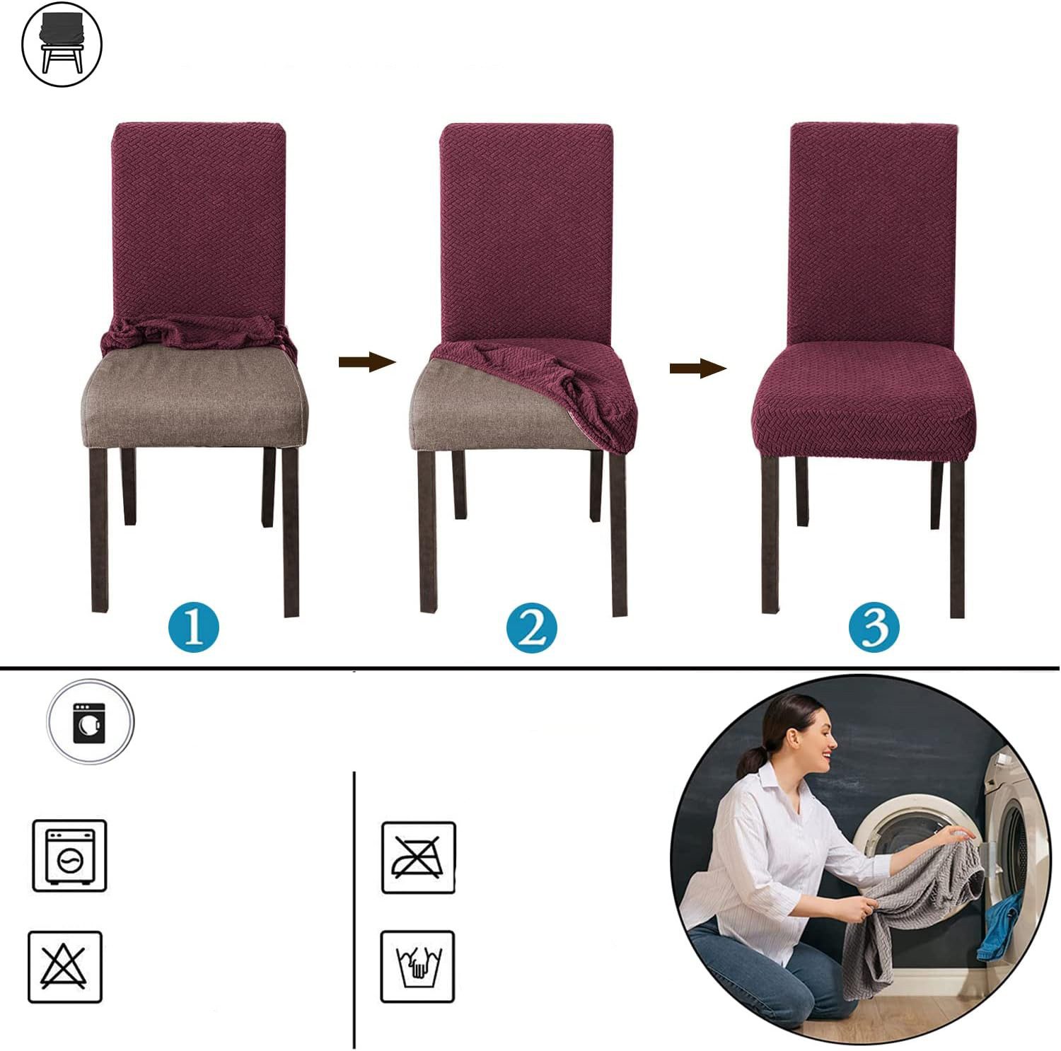 Minicloss Stuhlhusse Stretch Stuhlhussen Schwingstühle, Abnehmbarer Waschbarer Stuhlbezug