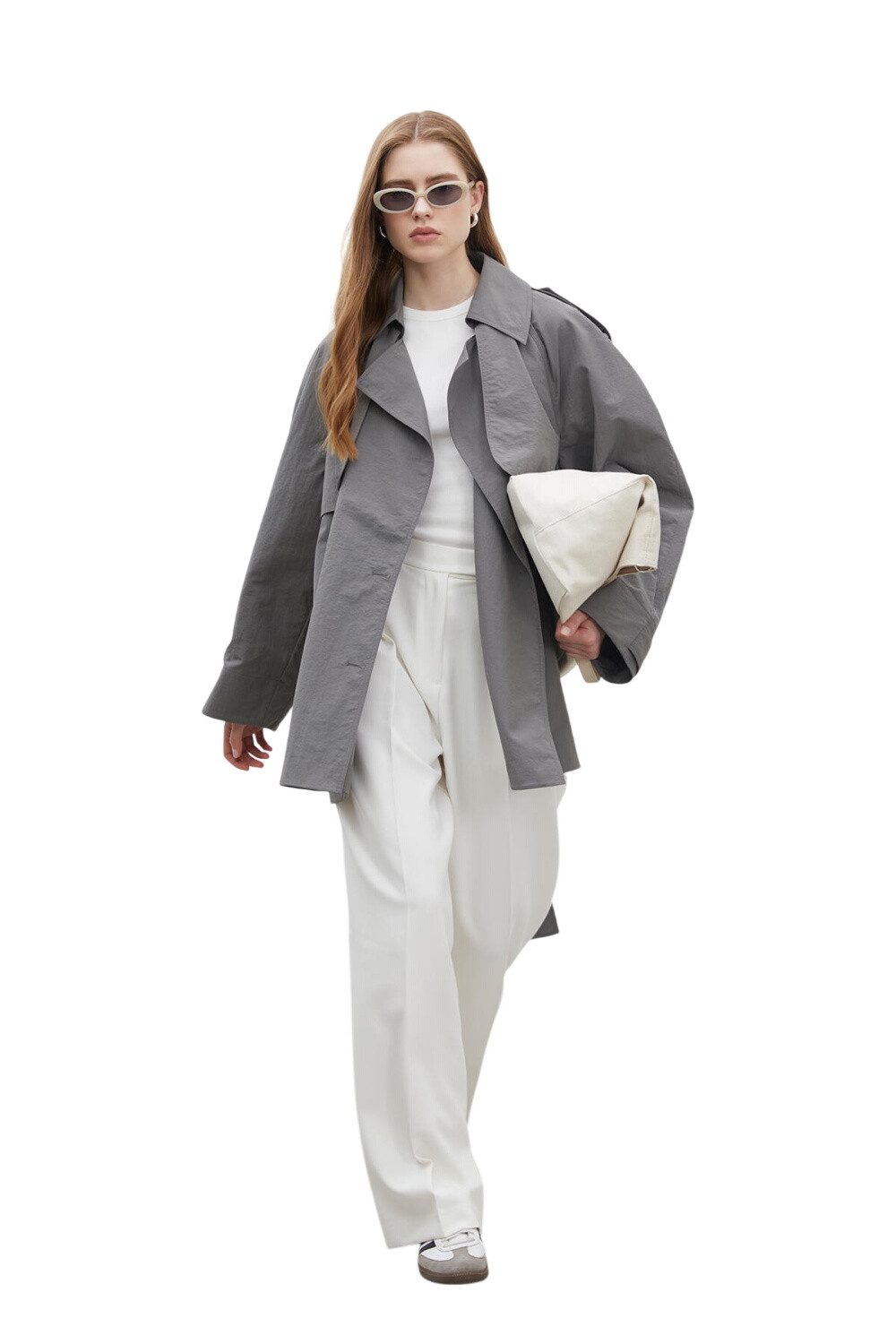 MANUKA Trenchcoat Lissabon Oversized Trenchcoat Grün