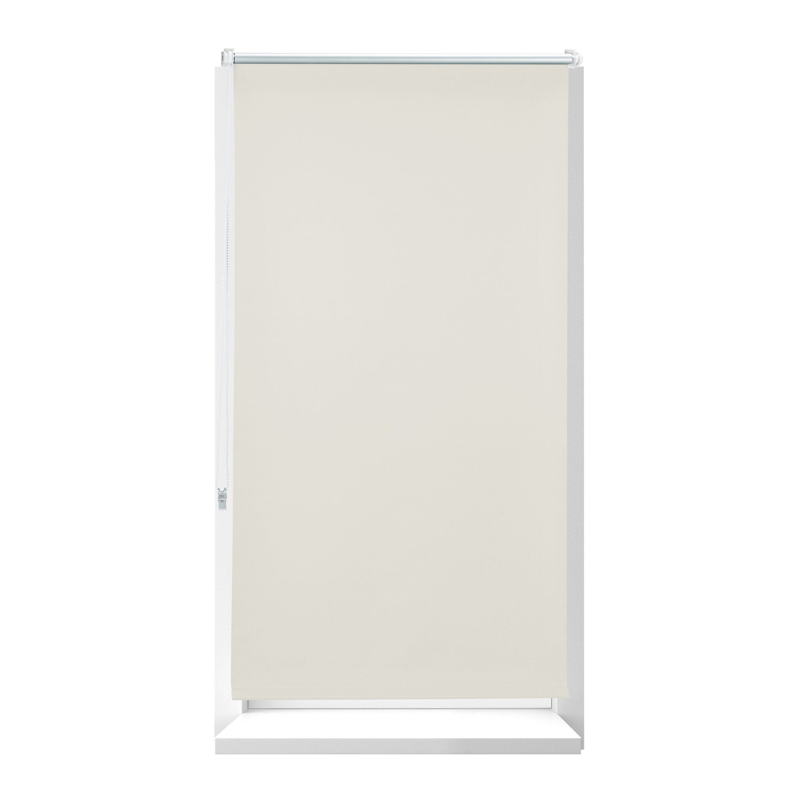 Verdunklungsrollo 1 x Thermorollo beige 80 x 210 cm, relaxdays