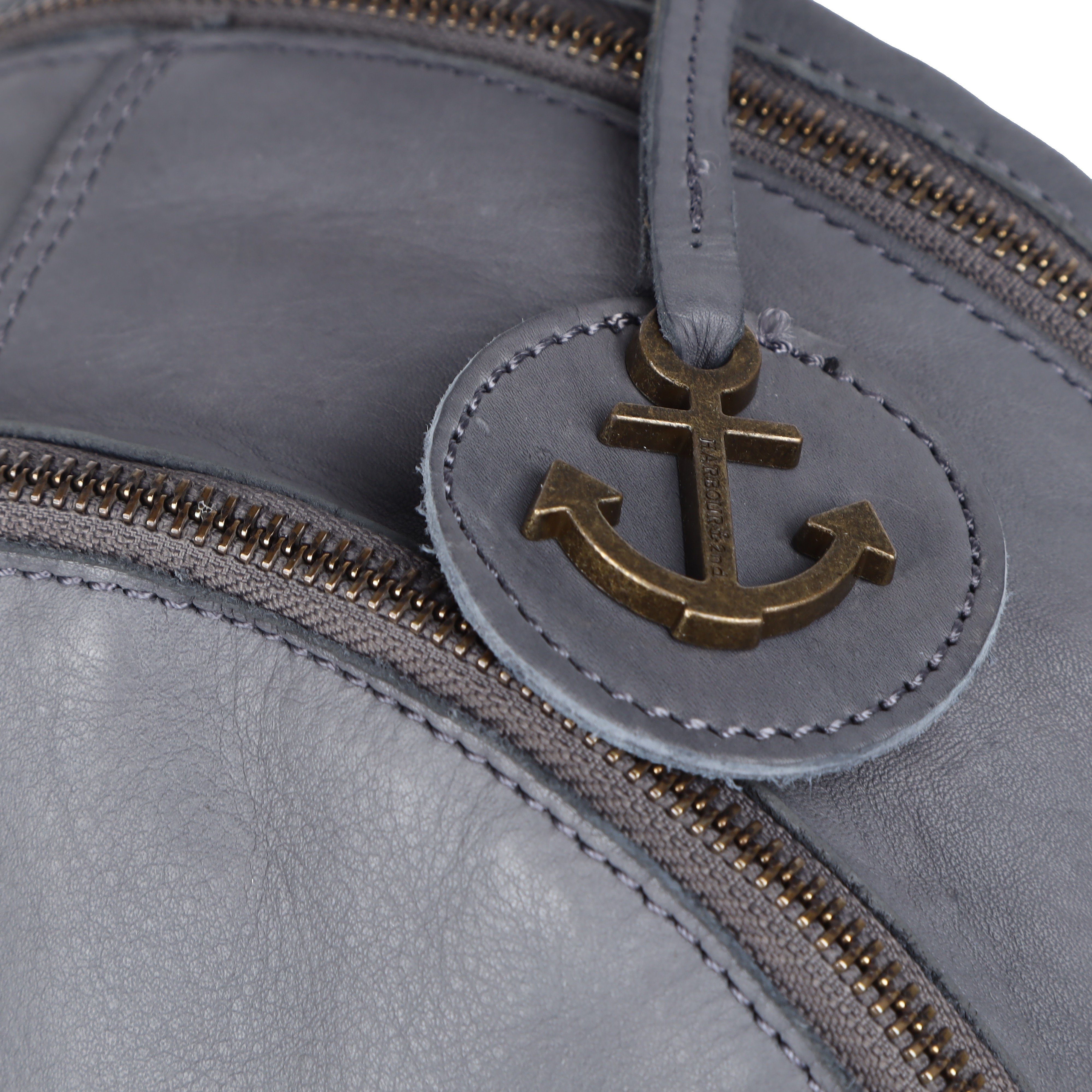 HARBOUR 2nd Cityrucksack mit Marken-Anker-Label und dolphin Leder typischen Meghan, aus grey Schmuckanhänger