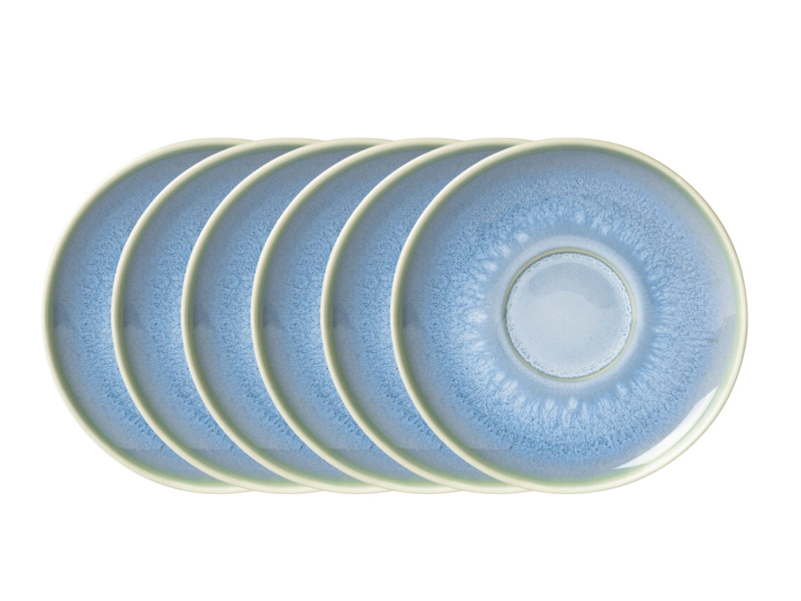 like. by Villeroy & Boch Geschirr-Set Crafted Blueberry Kaffee-Untertasse 15 cm Set6, Steinzeug