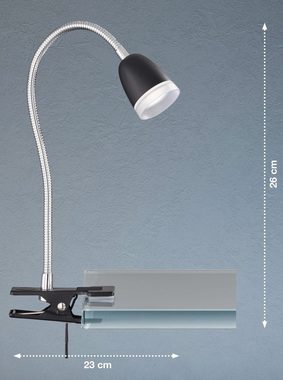easy! BY FHL Klemmleuchte Nox, Ein-/Ausschalter, LED fest integriert, Warmweiß