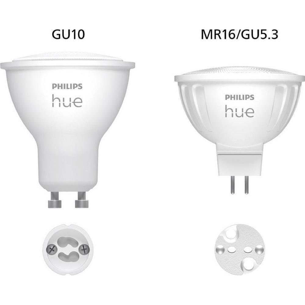 400lm, White warmweiss n.v, Philips GU5,3 Reflektor LED-Leuchtmittel Color MR16 & LED Ambiance Lampe Hue - 6,3W