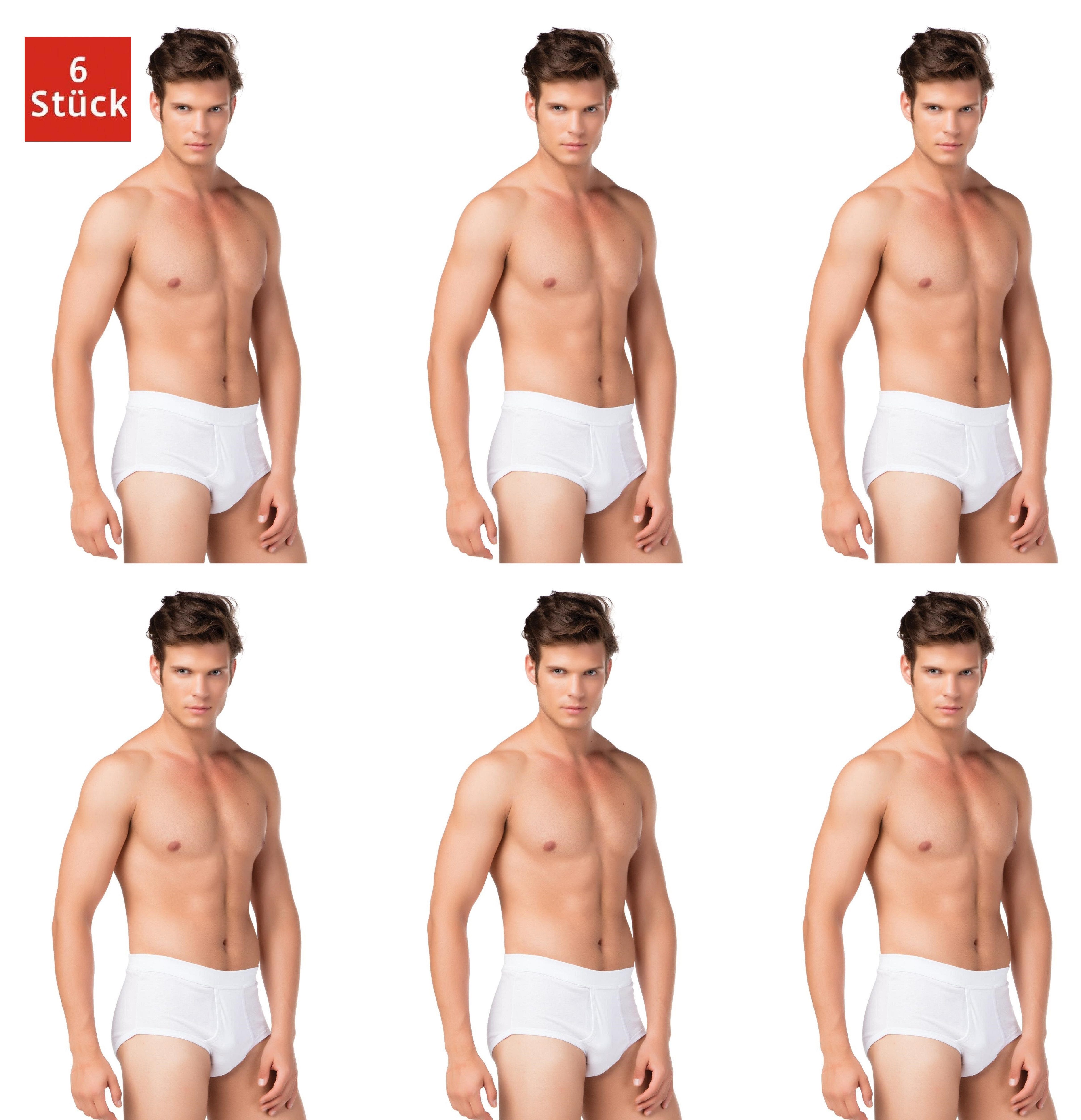 DDOnlineShop Slip Herren Slips Unterhosen mit Eingriff–100% Bio-Baumwolle F günstig online kaufen