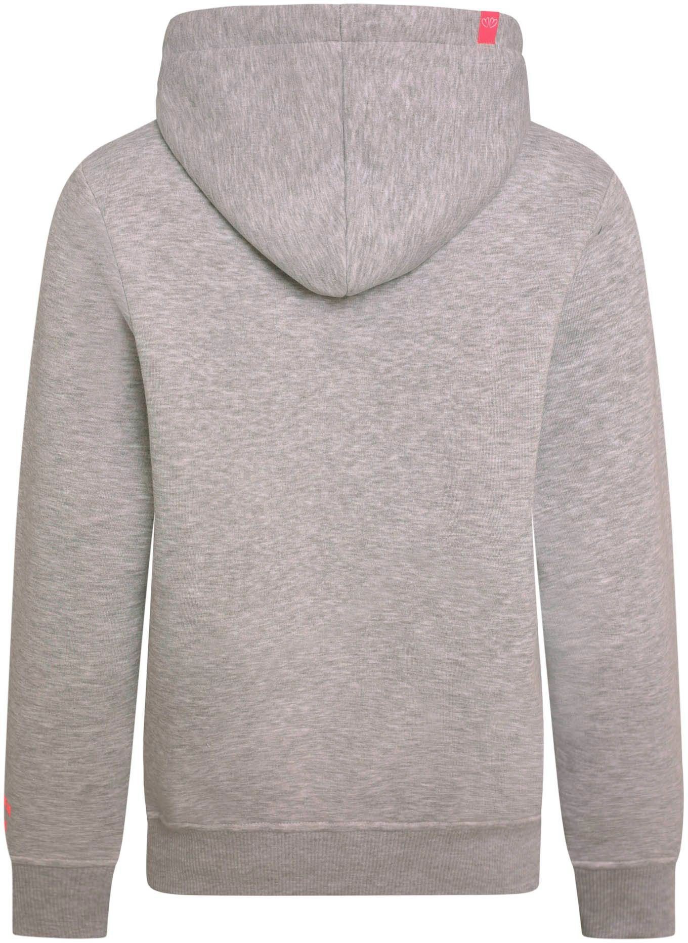 Zwillingsherz Kapuzensweatshirt mit Ankeraufstick und neonfarbenen günstig online kaufen