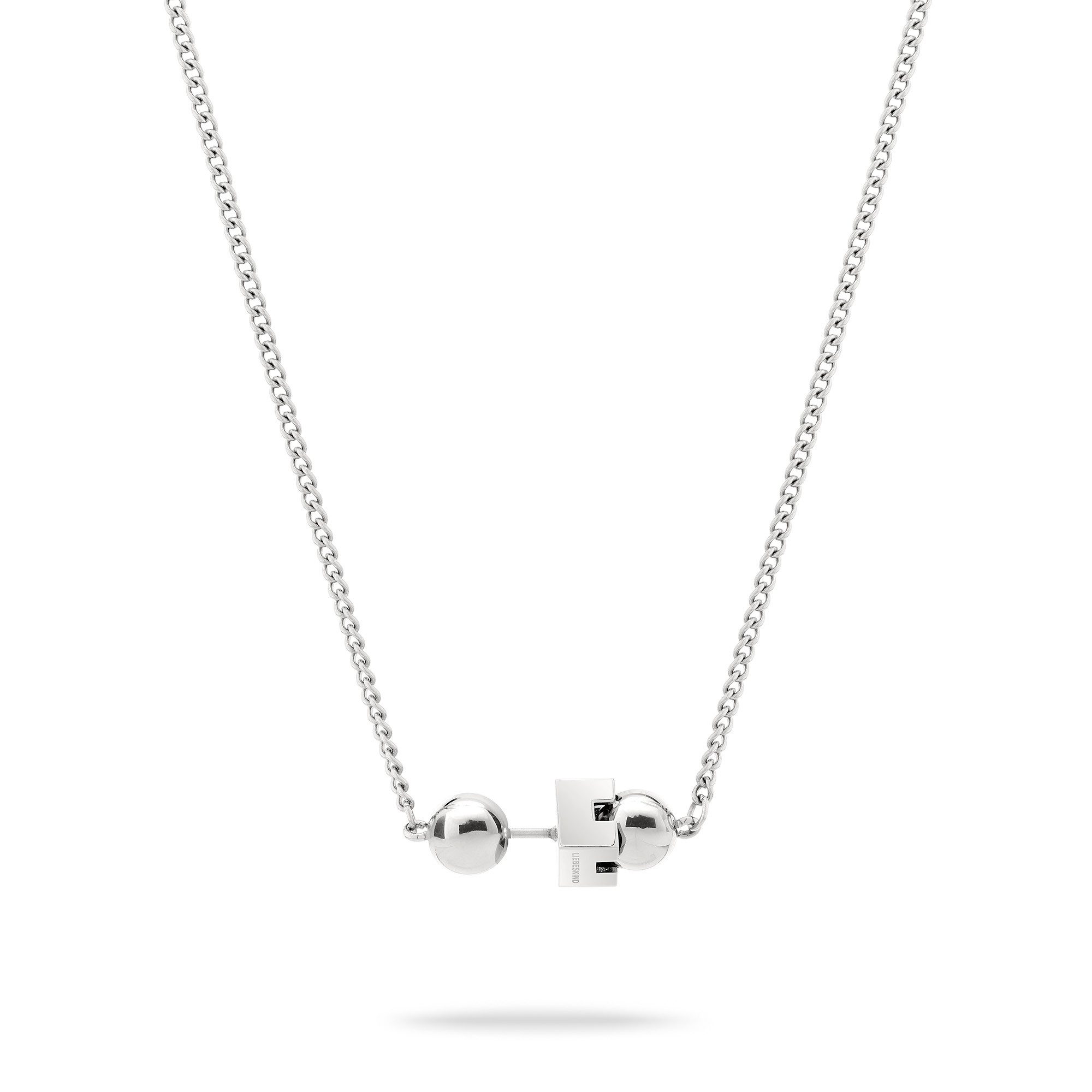 Kette mit Anhänger Schmuck Geschenk Edelstahl Halskette Steel Ball