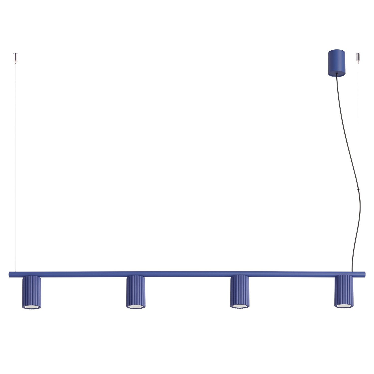 SOLLUX lighting Kronleuchter Kronleuchter KARBON 4 ultramarin, Nicht enthalten
