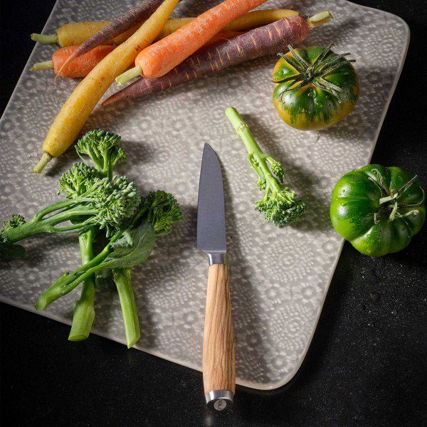 RÖSLE Gemüsemesser Artesano, für Obst und Gemüse, Made in Solingen, Klingenspezialstahl, Olivenholz