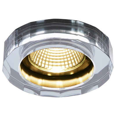 SLV LED Einbauleuchte »LED Deckeneinbauleuchte Crystal Dl in Chrom 7,3W«, :, Leuchtmittel enthalten: Ja, fest verbaut, LED, warmweiss, Einbaustrahler, Einbauleuchte