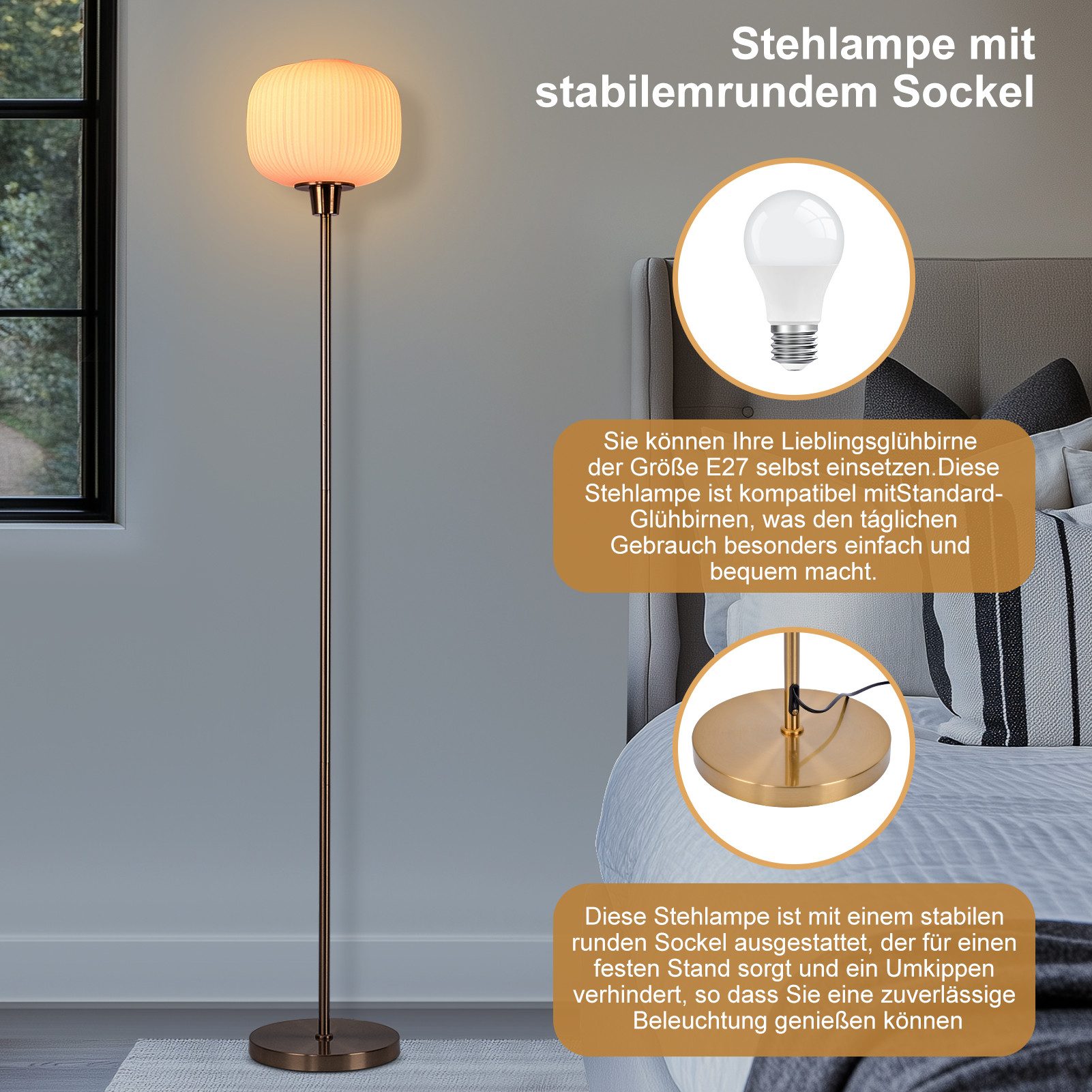 Tukrool Stehlampe Stehleuchte verstellbare Bogen Stehlampe65"hoch günstig online kaufen