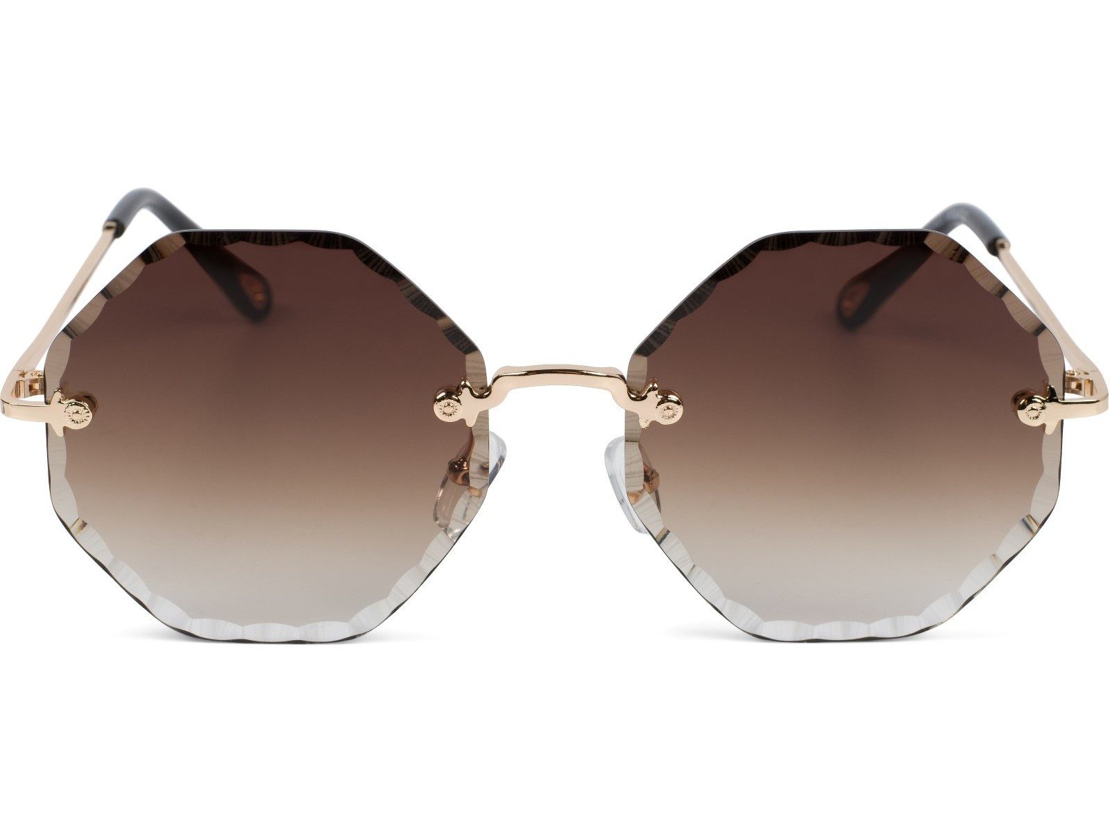 styleBREAKER Sonnenbrille Rahmenlose Runde Sonnenbrille mit Diamant Schliff (1-St)