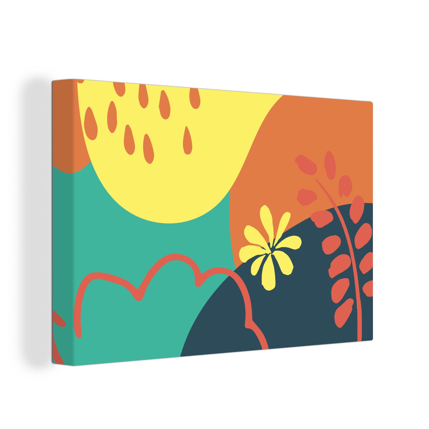 OneMillionCanvasses® Leinwandbild Sommer - Flecken - Blätter, (1 St), Wandbild Leinwandbilder, Aufhängefertig, Wanddeko, 30x20 cm