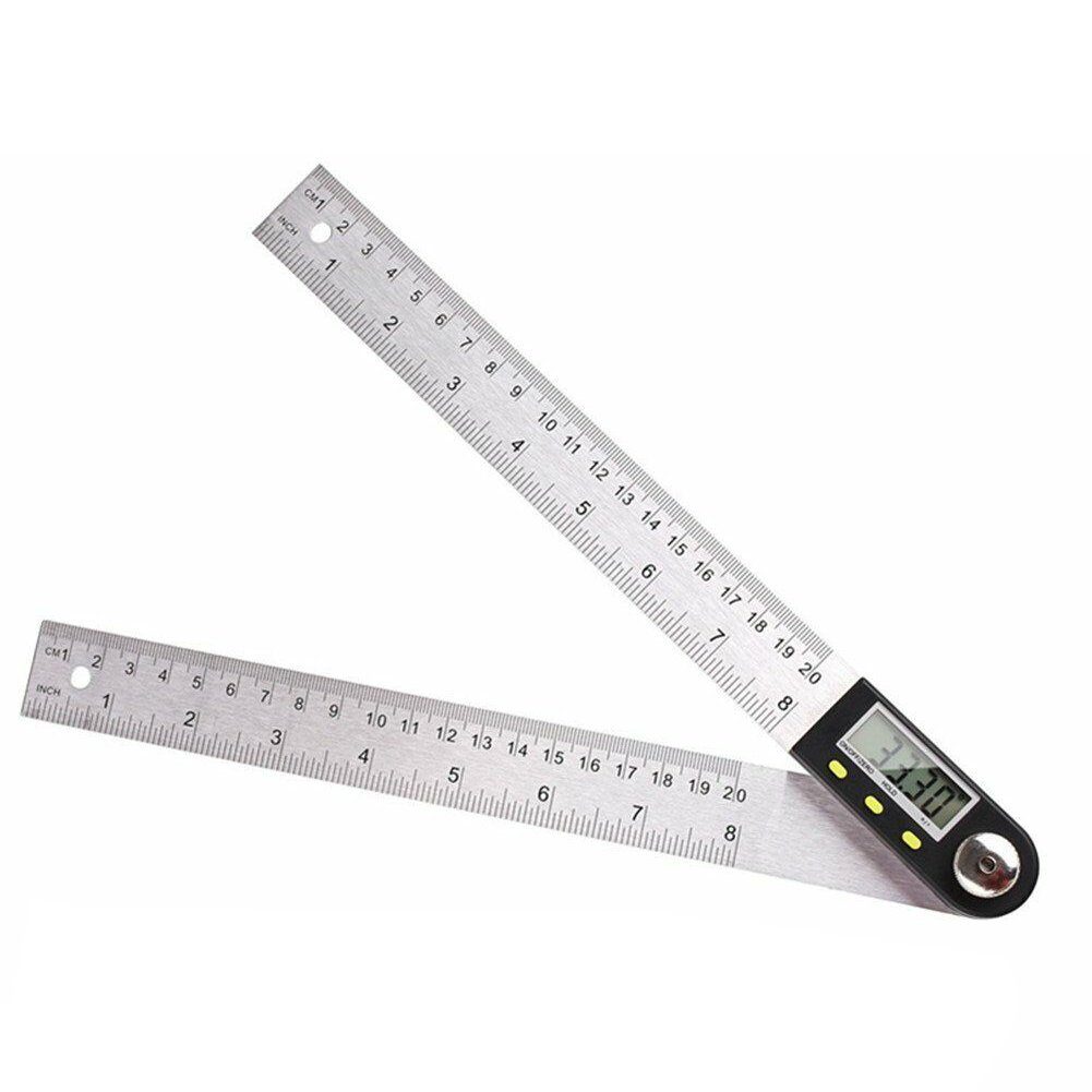 OSTWOLKE Winkelmesser Winkelmesser 20cm Industrie-Digital Winkellineal mit LCD-Anzeige, bis 360°, (1-tlg), Winkel Messen Winkelmessgerät