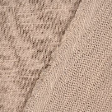 SCHÖNER LEBEN. Stoff Leinenstoff mit Baumwolle vorgewaschen einfarbig sand 1,40m Breite, allergikergeeignet