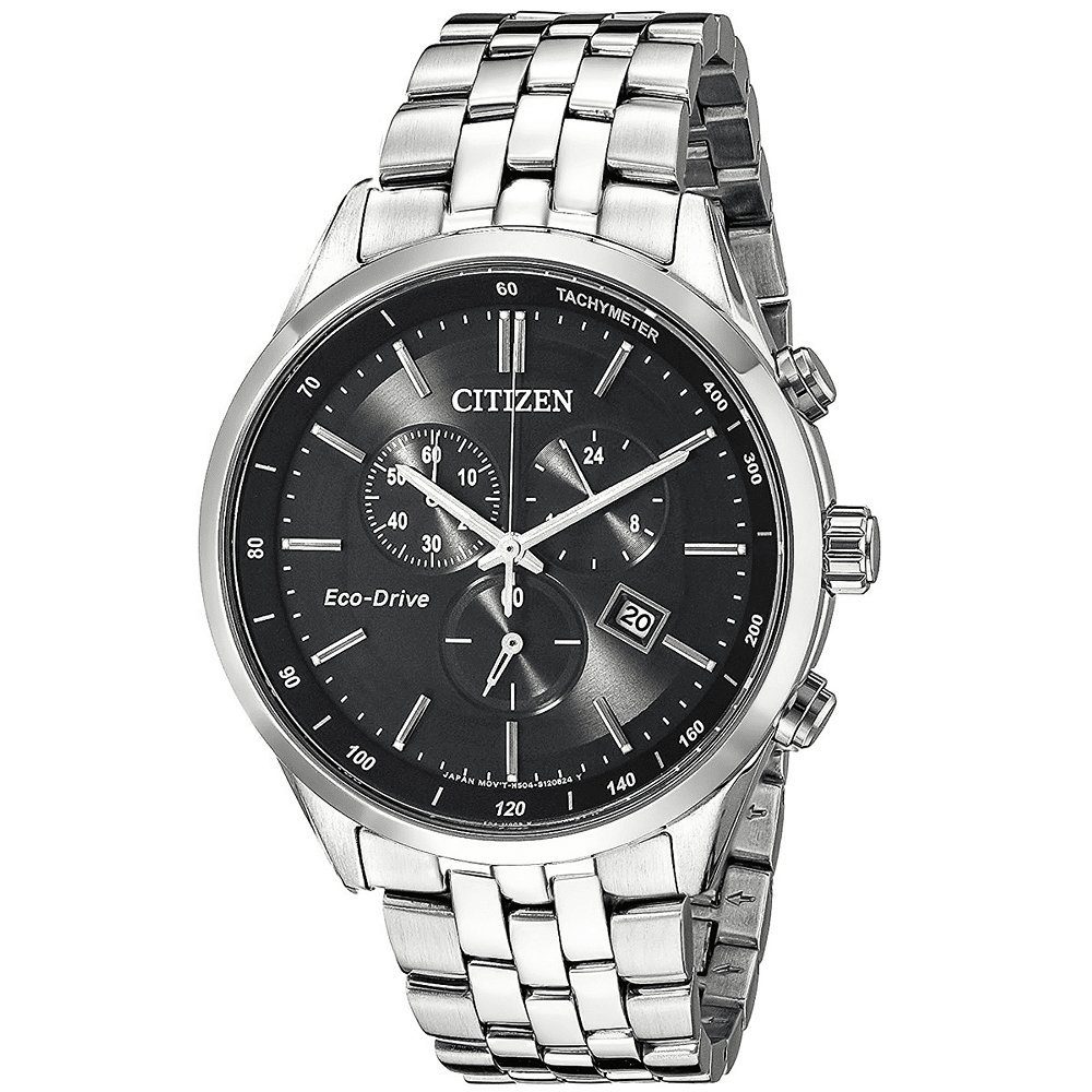 Citizen Solaruhr, Herren Chronograph Eco-Drive Uhr mit Saphirglas AT2141-87E