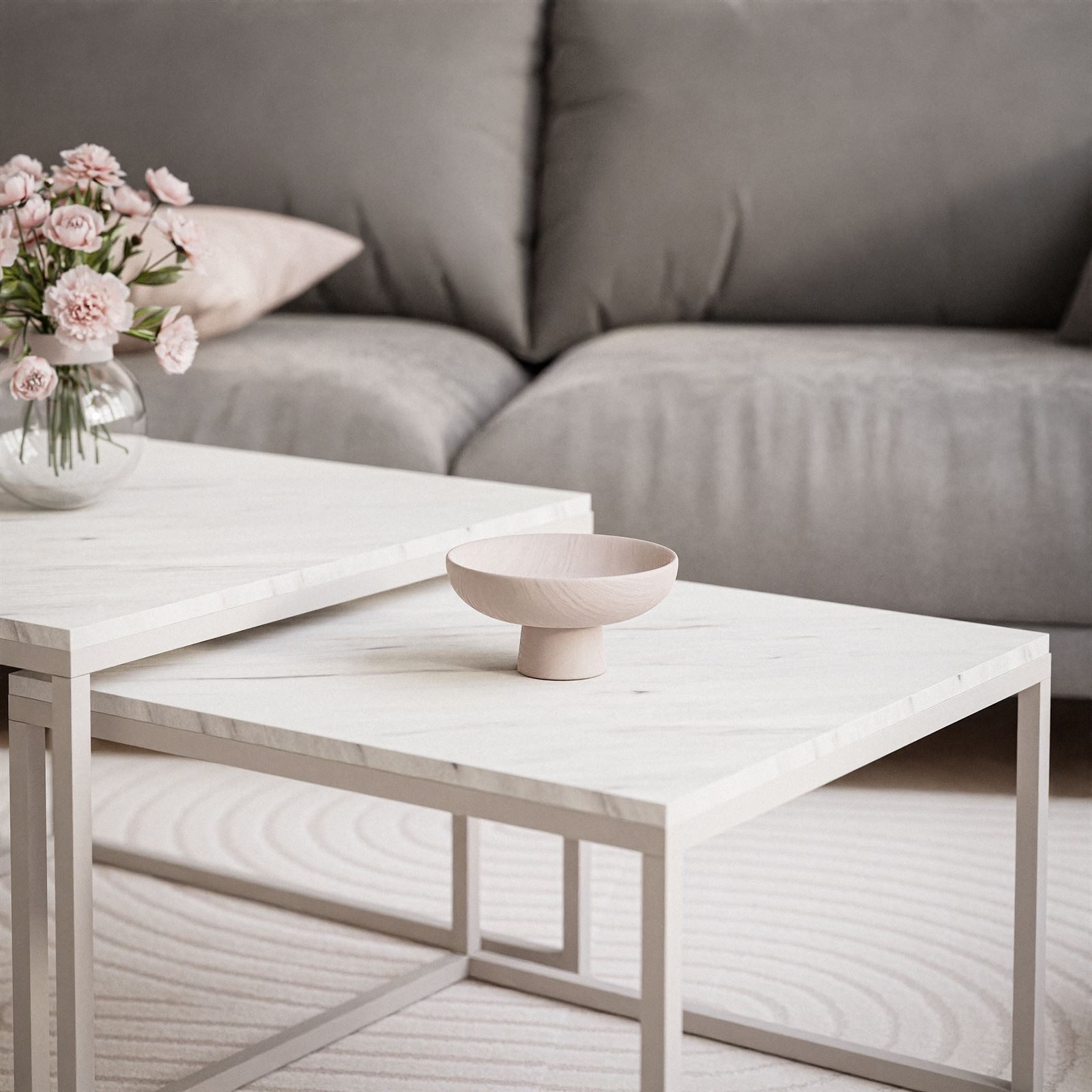 Lookway Couchtisch YOSHI 2in1 MATT KASCHMIR (2er-Set), Breite: 70 cm und 60 cm
