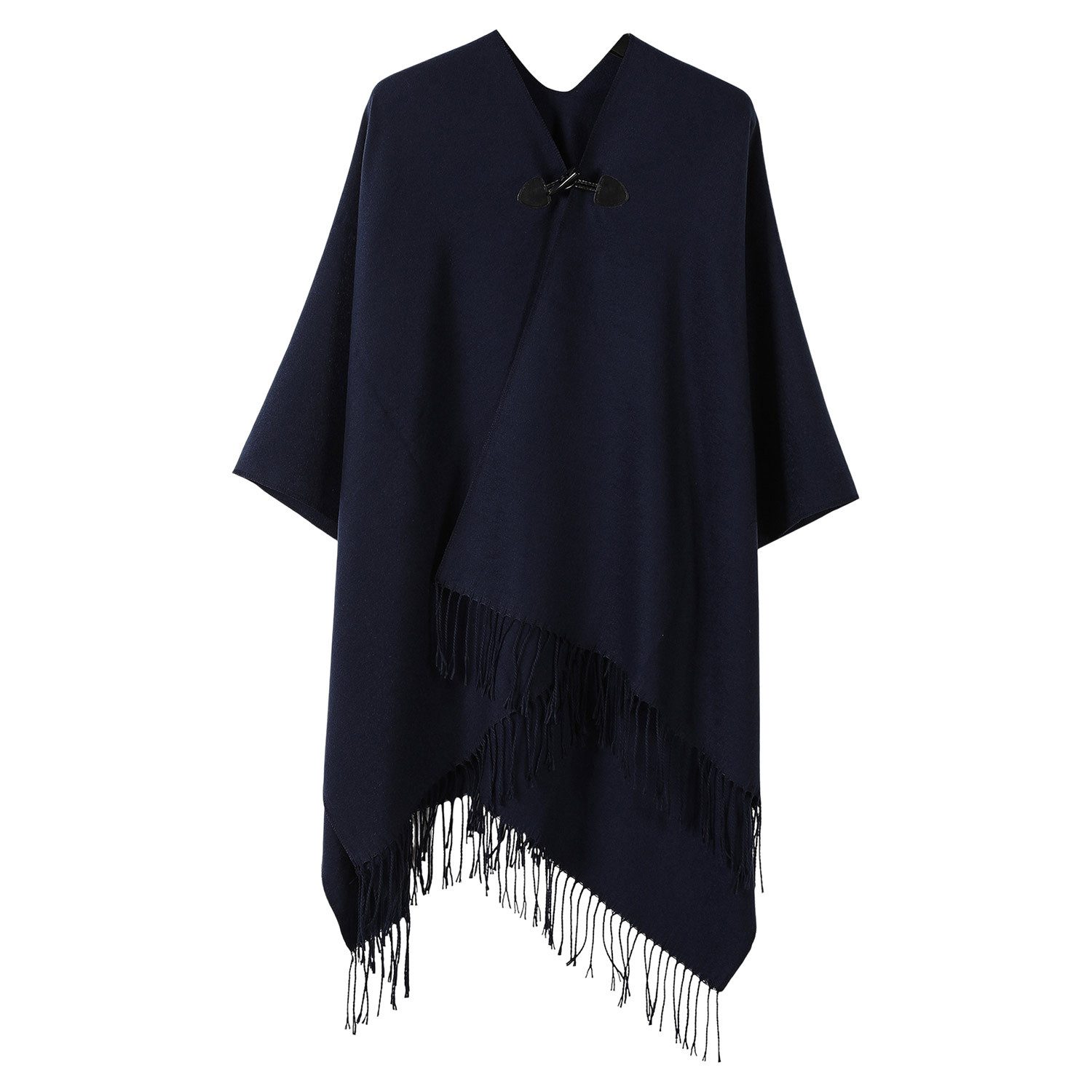 Refttenw Poncho Damen Warm Elegant Poncho,Cardigans Пуловеры,Mit Quasten,Knöpfen
