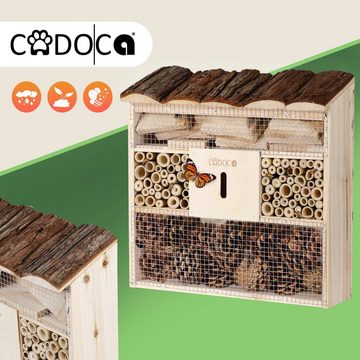 Cadoca Insektenhotel, Bug's Inn 31x30,5x9,5cm Holz wetterfest Nistkasten zum Aufhängen