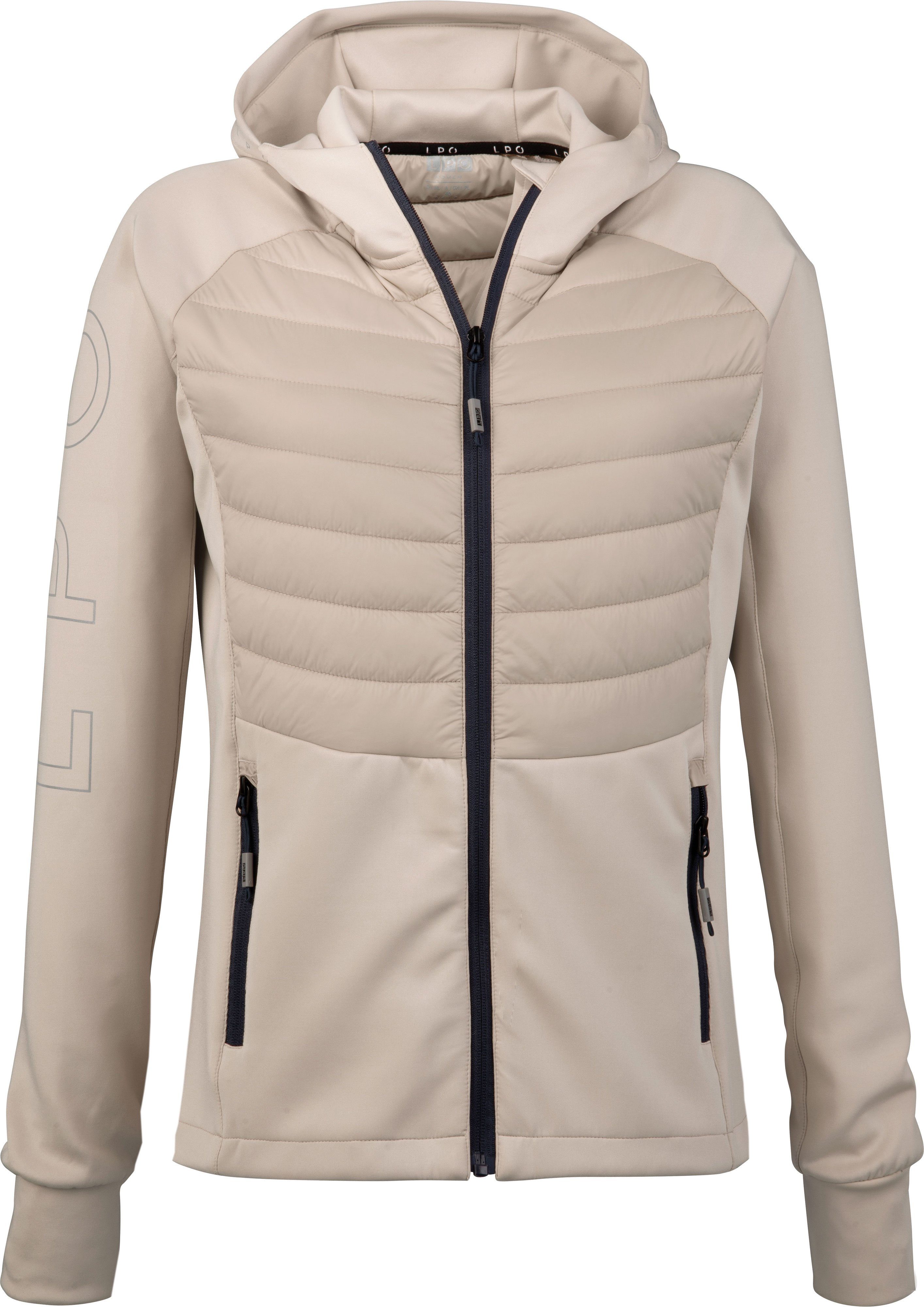 DEPROC Active Strickfleecejacke ELMCOURT III auch Großen erhältlich beige in WOMEN Größen