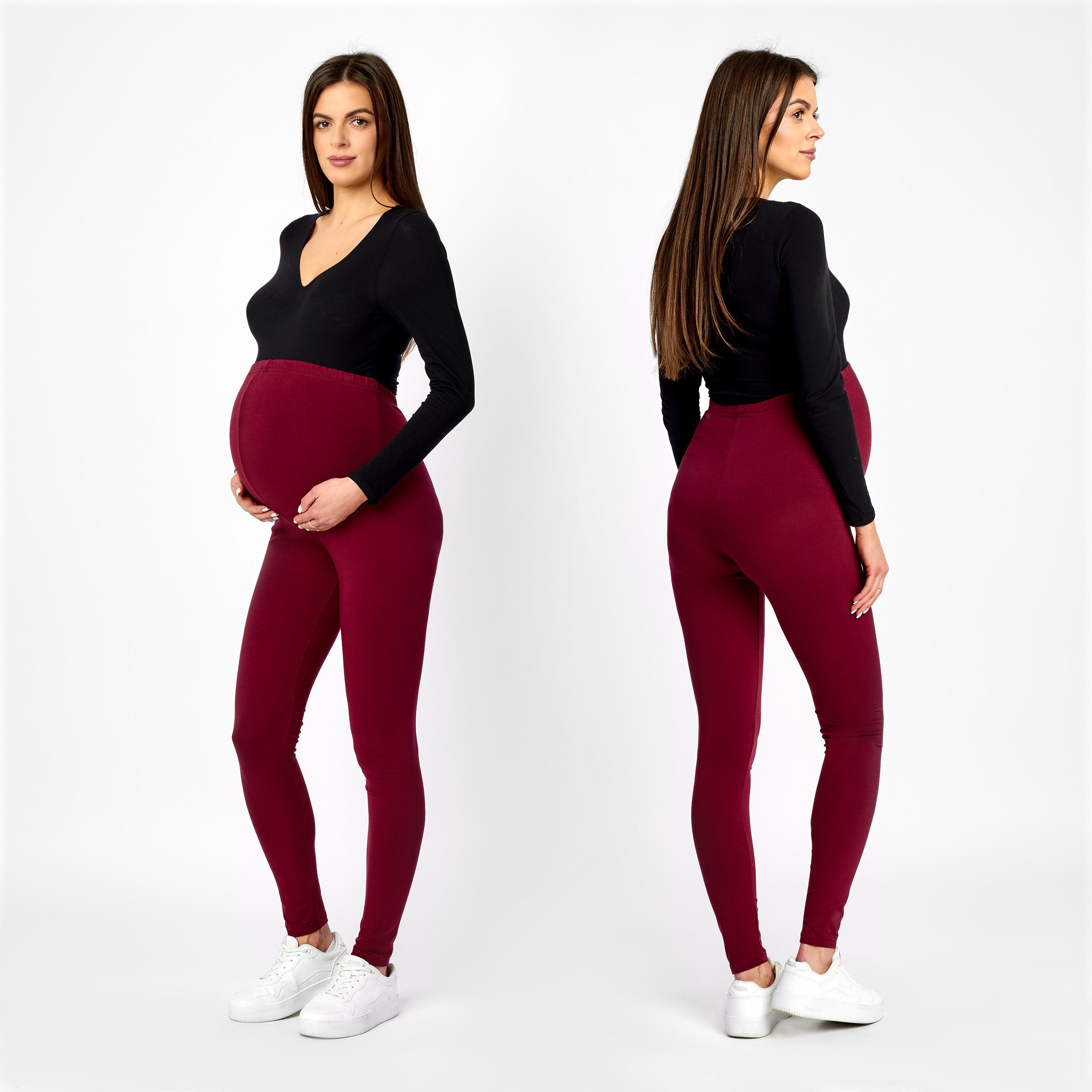 Be Mammy Umstandsleggings Lange Umstandshose aus Viskose BE-02 (1-tlg) elastischer Bund