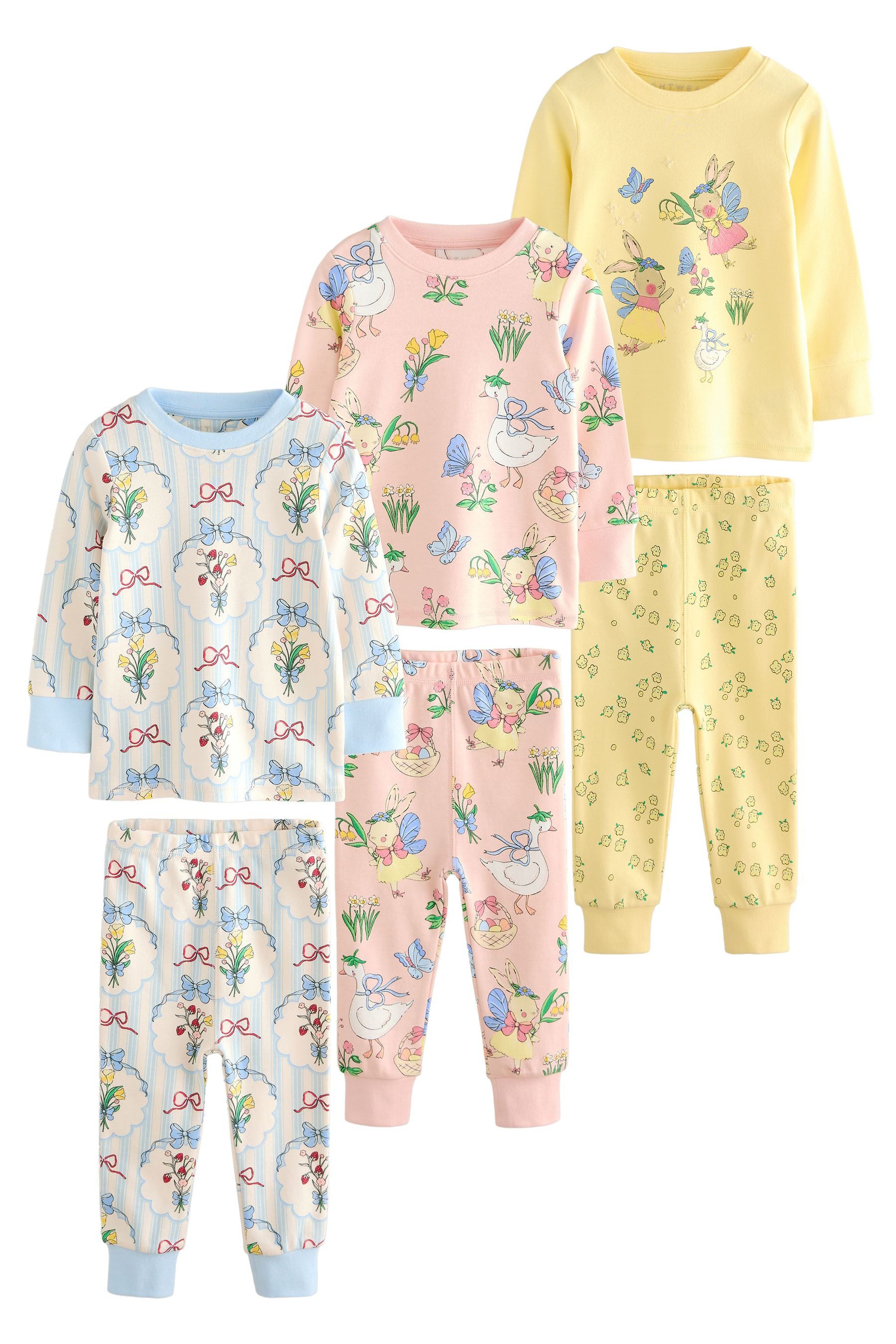 Pyjama Snuggle Schlafanzug aus Baumwolle, 3er-Pack