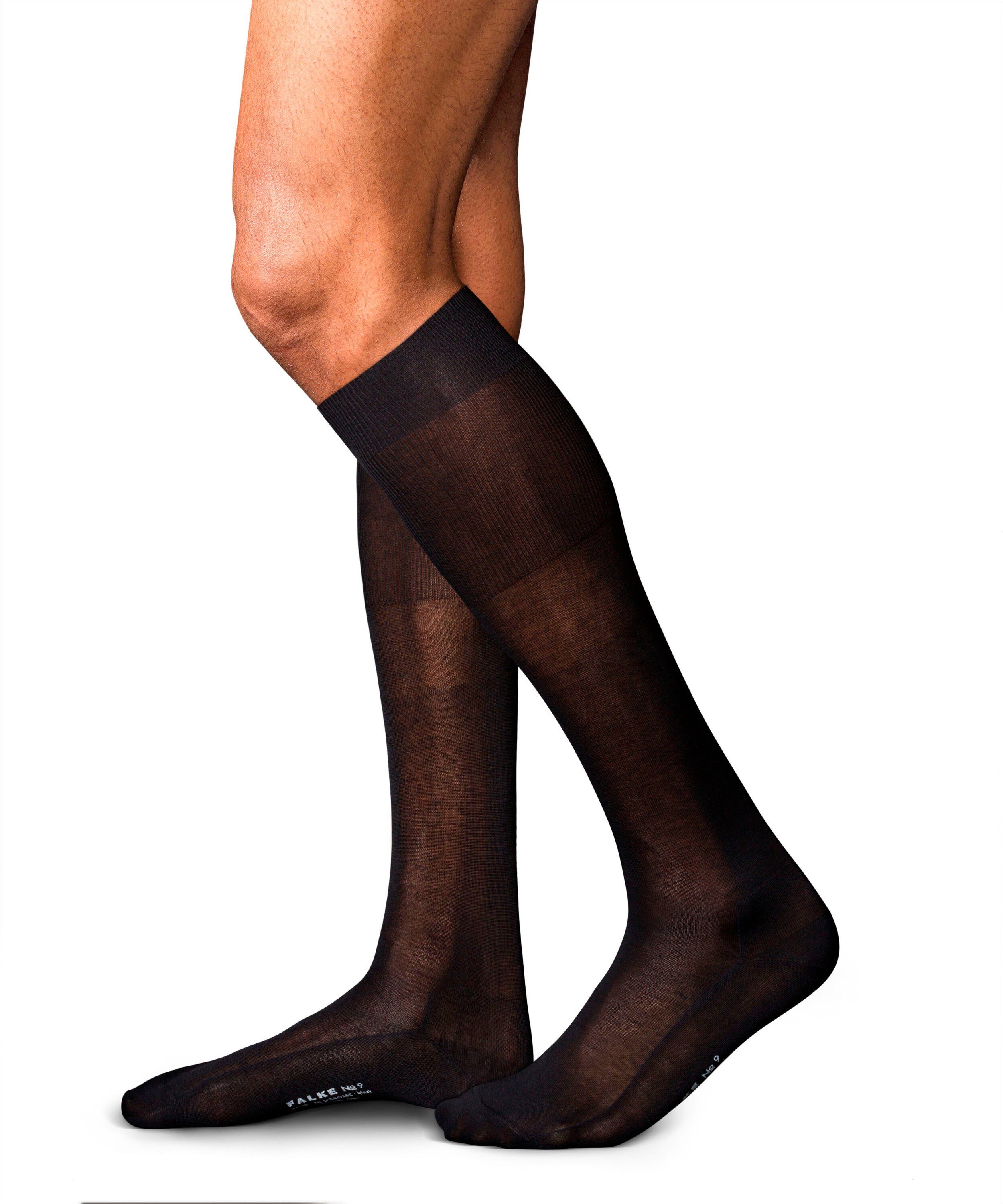 FALKE Kniestrümpfe No. 9 Pure Fil d´Écosse (1-Paar) mit reiner ägyptischer Baumwolle