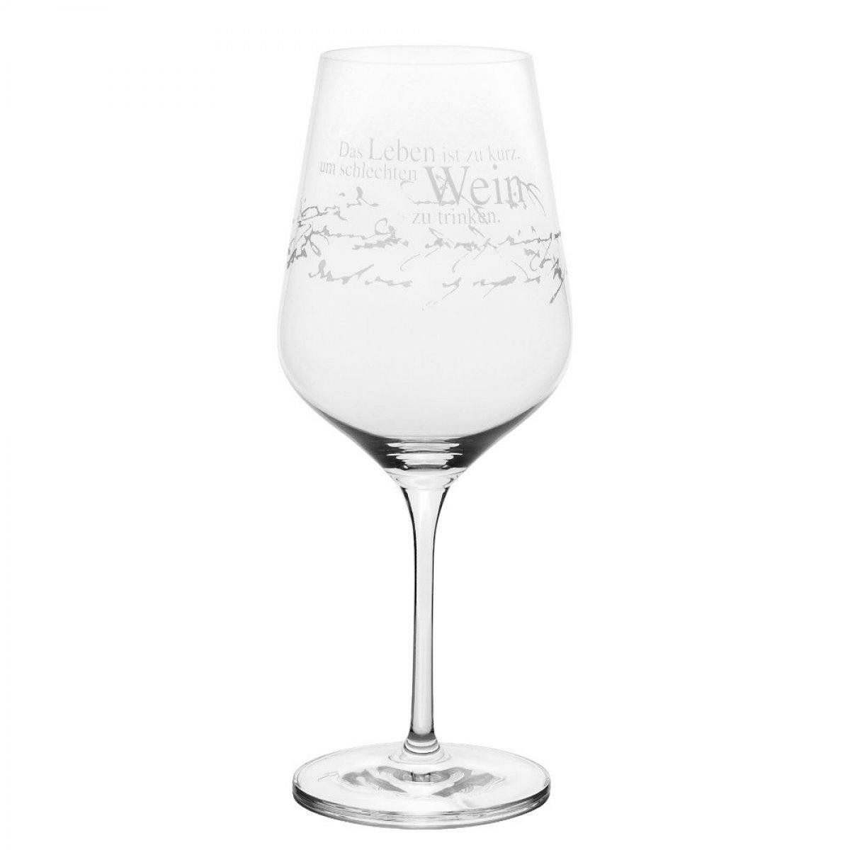 Räder Weißweinglas Design Weinglas Das Leben Ist Zu Kurz