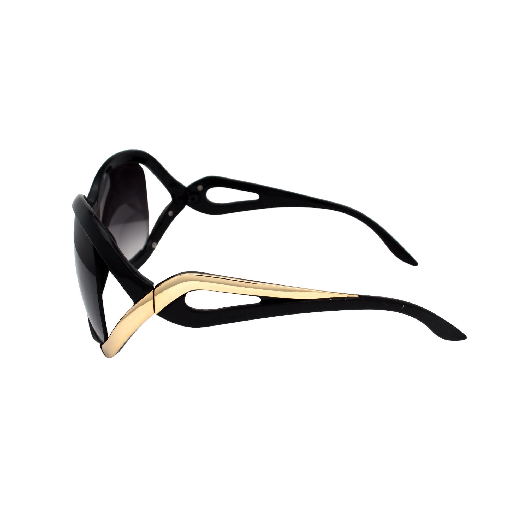 Rennec Sonnenbrille Damen Oversized Brille mit geschwungenen Brillenbügeln (inklusive Brillenbeutel) Große Designer Brille Gläser UV400 Getönt Oval