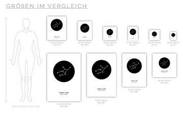 MOTIVISSO Poster Sternzeichen Jungfrau - Konstellation Rund