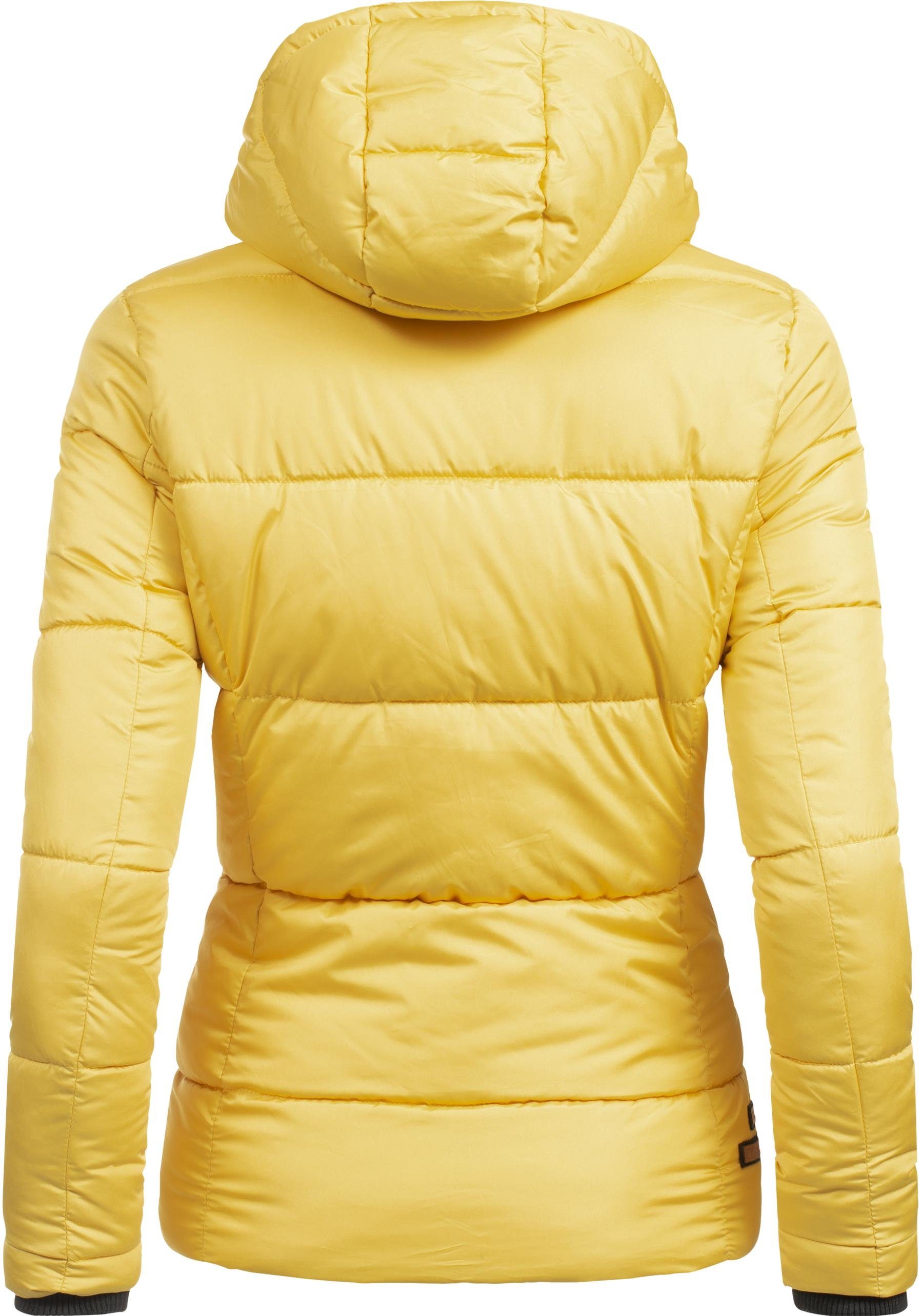 Navahoo Winterjacke Megan stylische Damen Steppjacke mit Teddyfutter