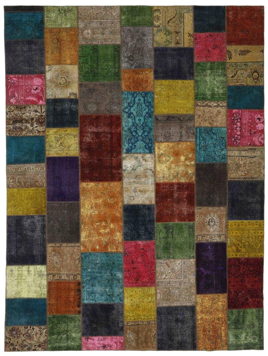 Orientteppich Patchwork 308x411 Handgeknüpfter Moderner Orientteppich, Nain Trading, rechteckig, Höhe: 5 mm