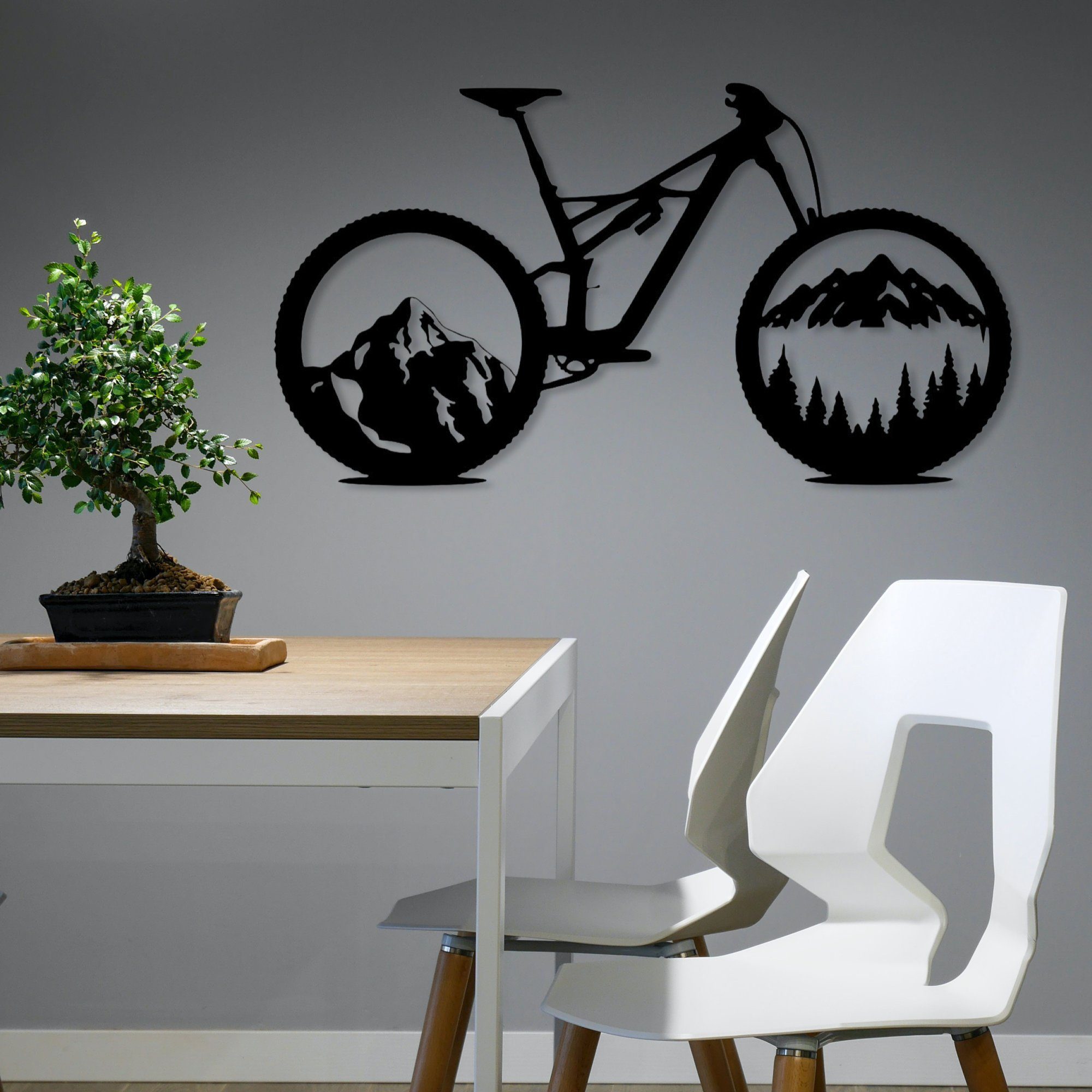 WoodFriends Wandbild Mountainbike Fahrrad Holzschild zum günstig online kaufen