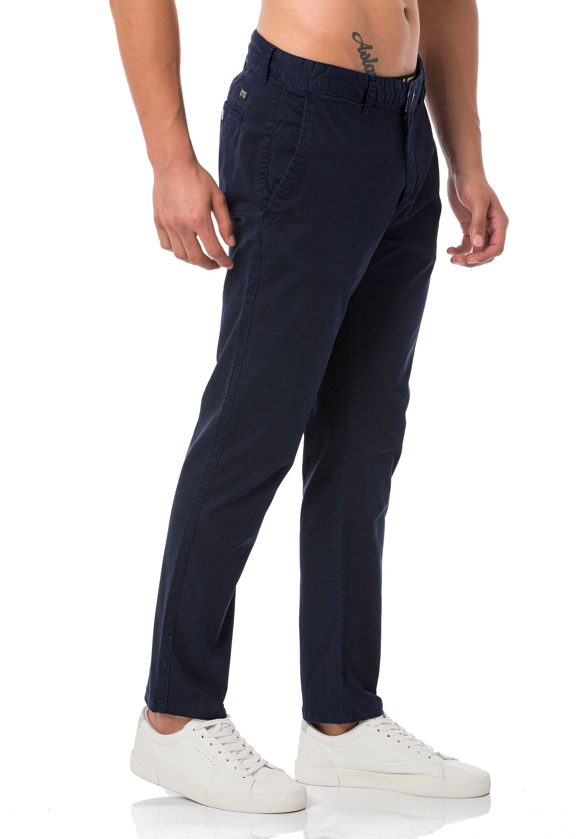 RedBridge Chinohose Premium vielseitig kombinierbar Hose Allrounder Blau Navy