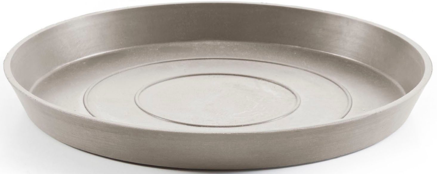ECOPOTS Blumentopfuntersetzer ROUND SAUCER Taupe, BxTxH: 21x21x2,5 cm günstig online kaufen