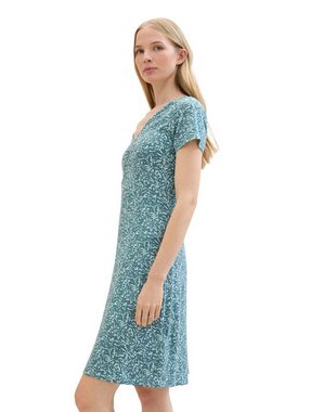 TOM TAILOR Minikleid mit Allover-Print und V-Ausschnitt