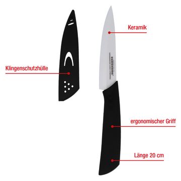 EUROHOME Allzweckmesser Messer aus Keramik mit Schutzhülle für einen präzisen Schnitt, Keramikmesser mit ergonomischem Griff - Kochmesser