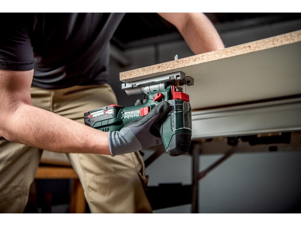 metabo Akku-Stichsäge ST 18 L 90, Set, 7-St., ohne Akku/Ladegerät, 18 V, ohne Akku und Ladegerät, integriertes LED-Arbeitslicht