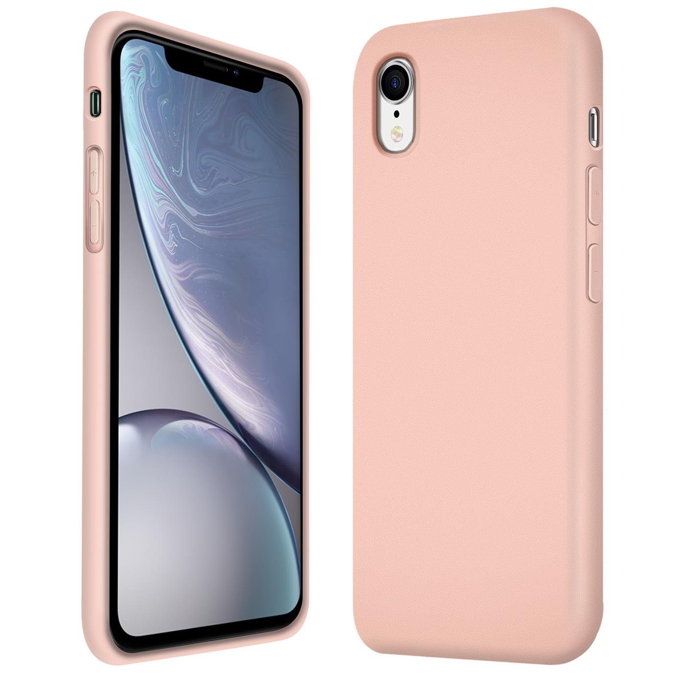 CoolGadget Handyhülle Silikon Case für das iPhone XR Slim TPU Cover 6,1 Zoll, Weiche Schutz Hülle mit Innen Fleece aus Stoff Handy Tasche