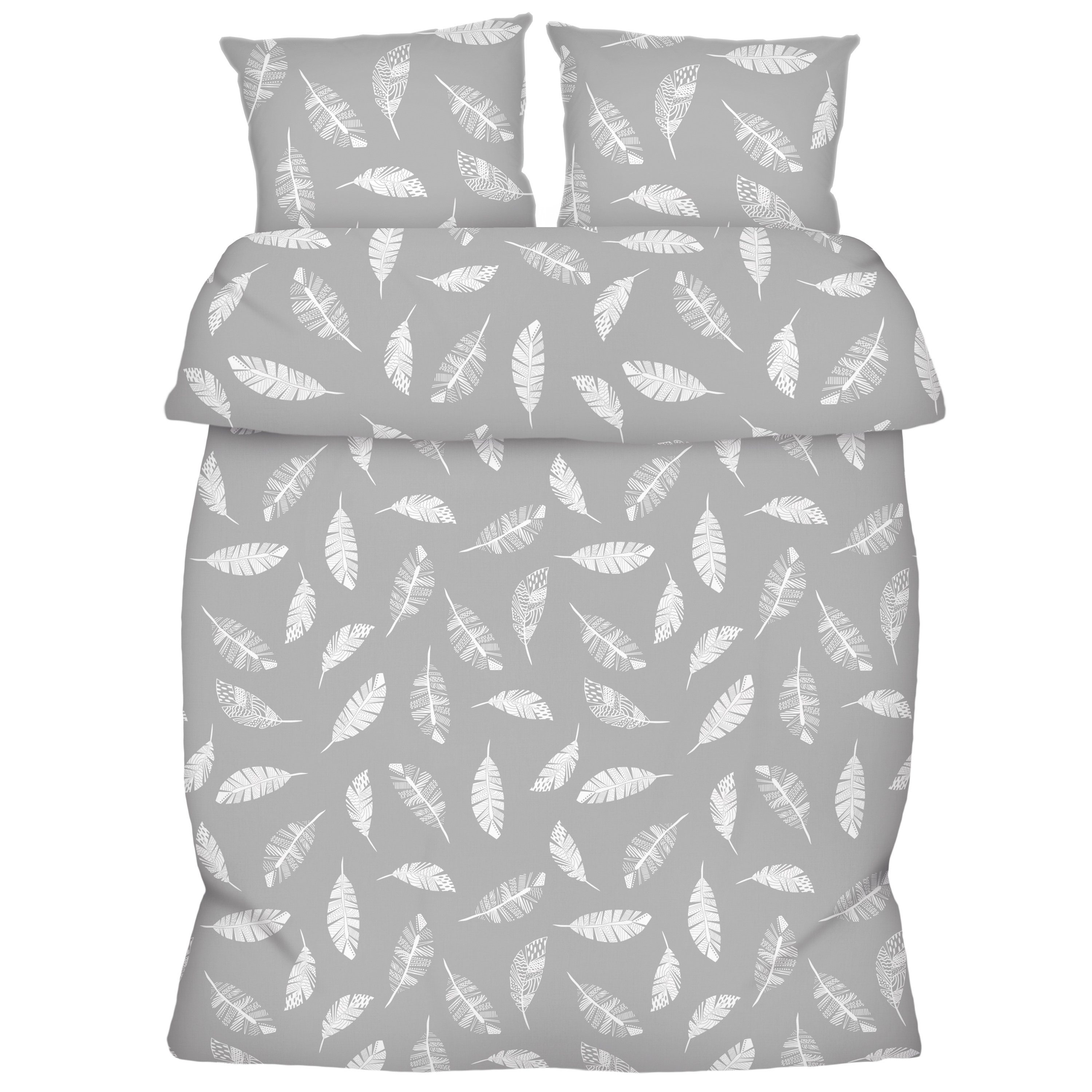 Amilian Bettwäsche 3-tlg. Bettbezug: 155x220 und 2 x Kopfkissenbezug: 80x80 günstig online kaufen