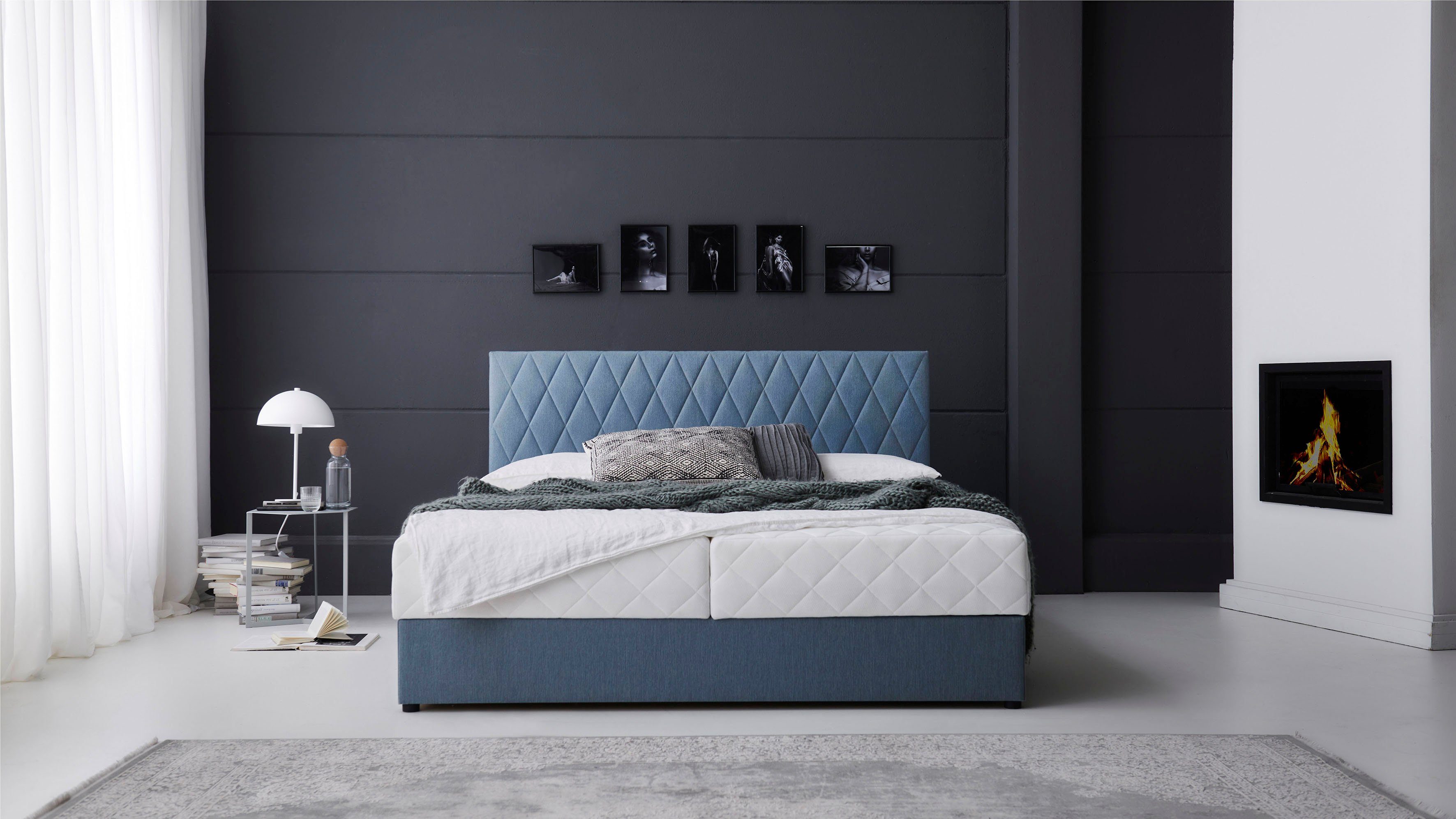 ATLANTIC home collection Boxbett "Benita", inkl. Bettkasten, erhältlich in verschiedenen Größen, inkl. Taschen-Federkernmatratze