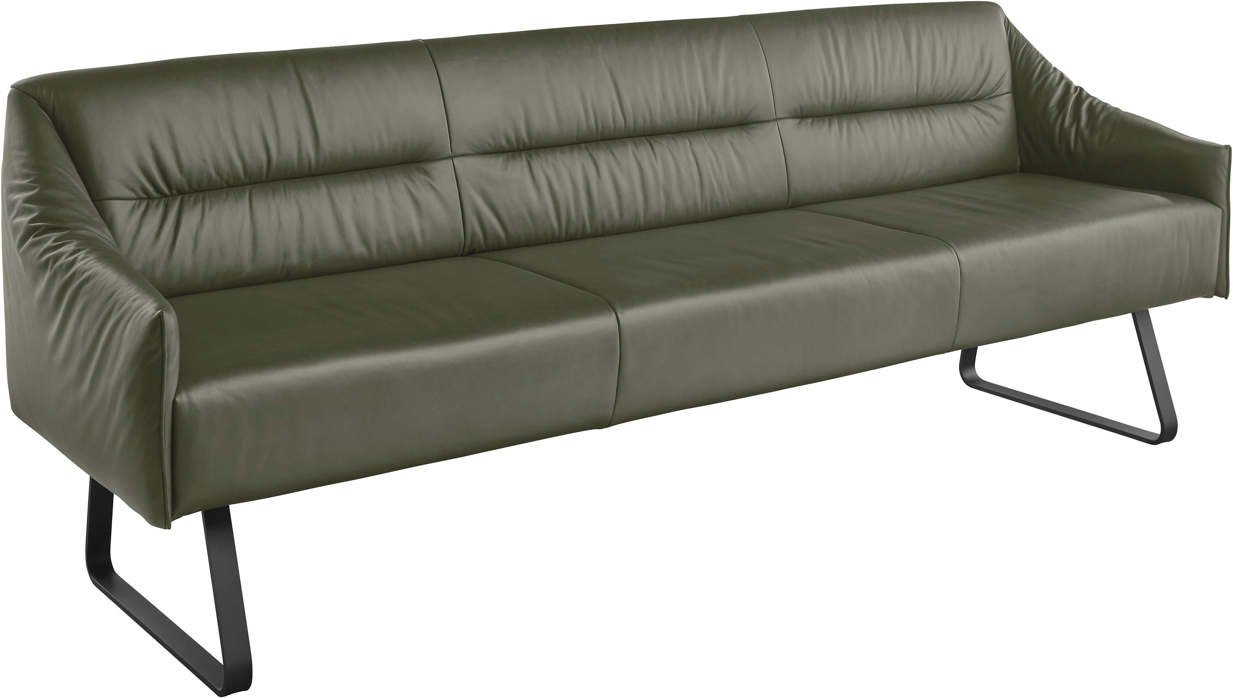 Musterring Essbank JustB! SP500 (1-St), Metallkufe schwarz, verschiedene Farben, Breite 220 oder 250 cm