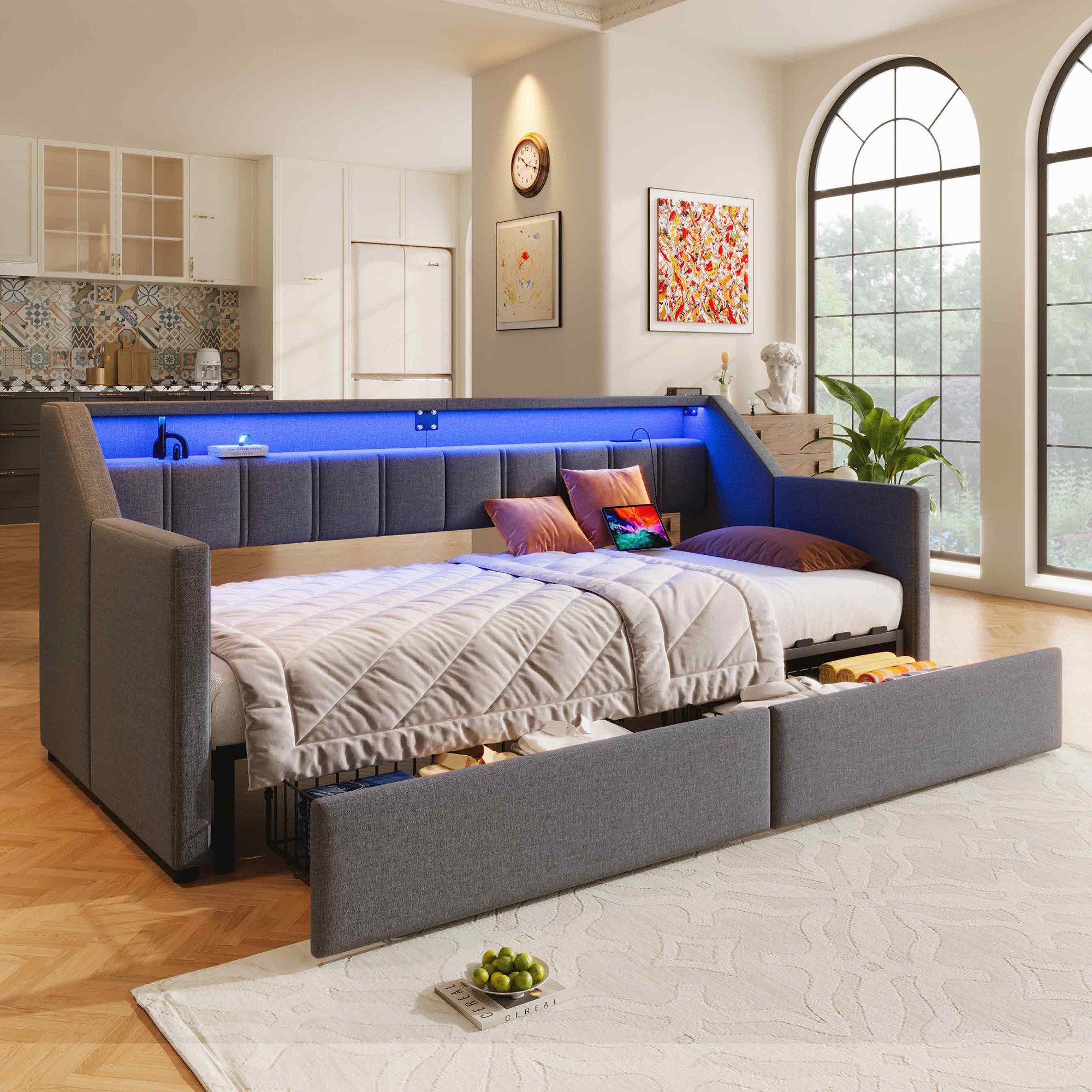 Merax Daybett 90x200cm/180x200cm mit Ausziehbett und günstig online kaufen