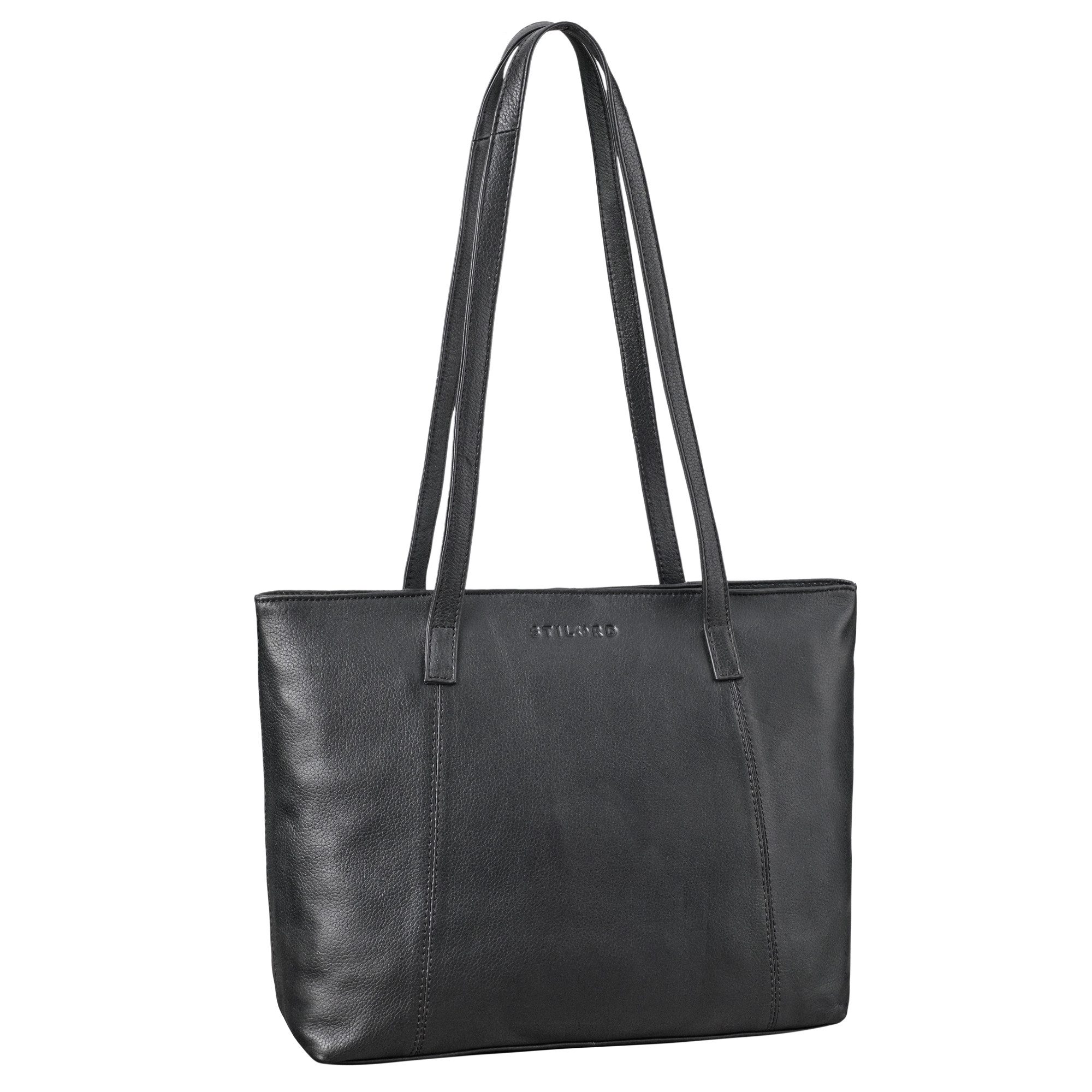 Handtasche "Tina" Elegante Leder Shopper Tasche Damen Groß für Laptop 13,6 Zoll