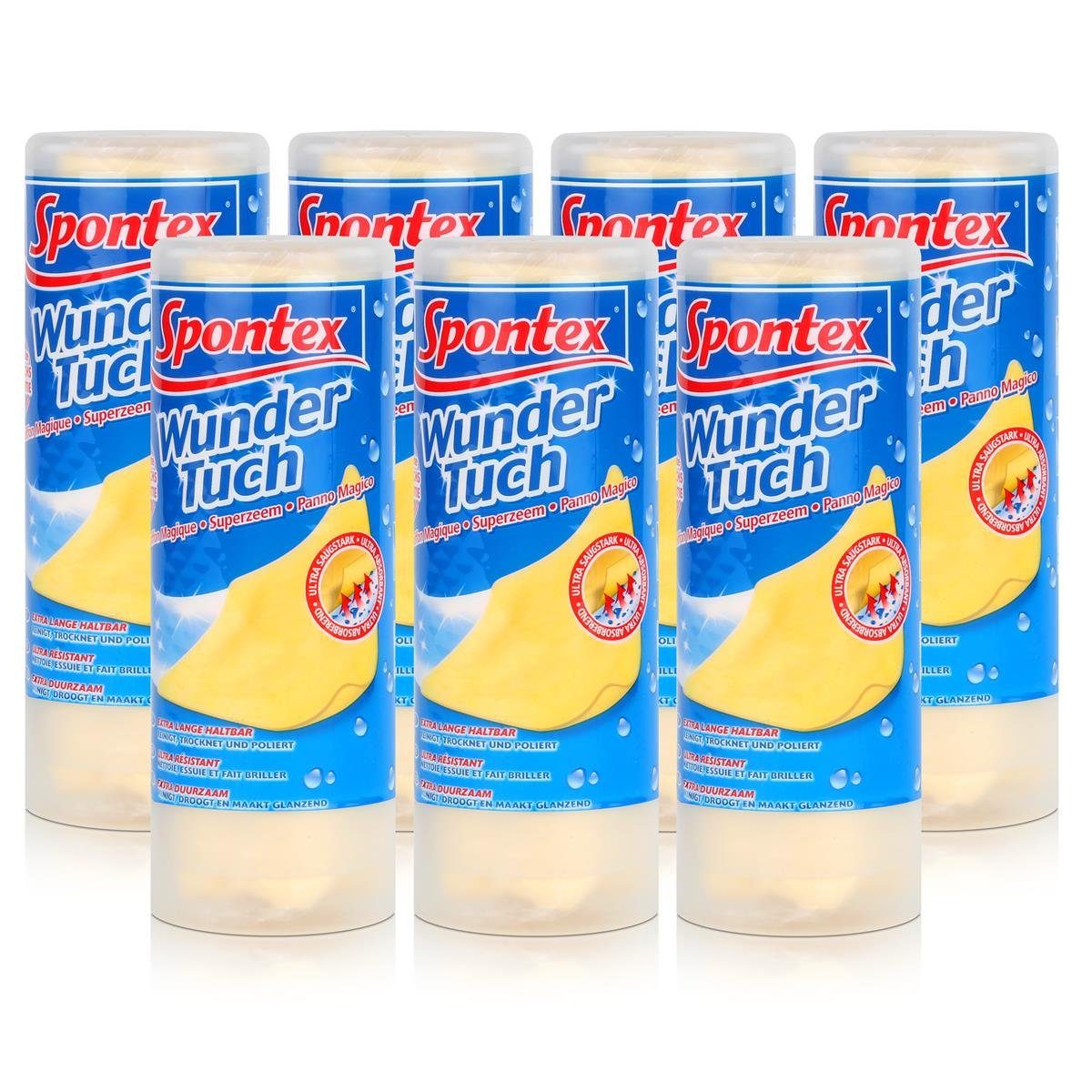SPONTEX Spontex Wundertuch - Reinigt, Trocknet und Poliert (7er Pack) Reinigungstücher
