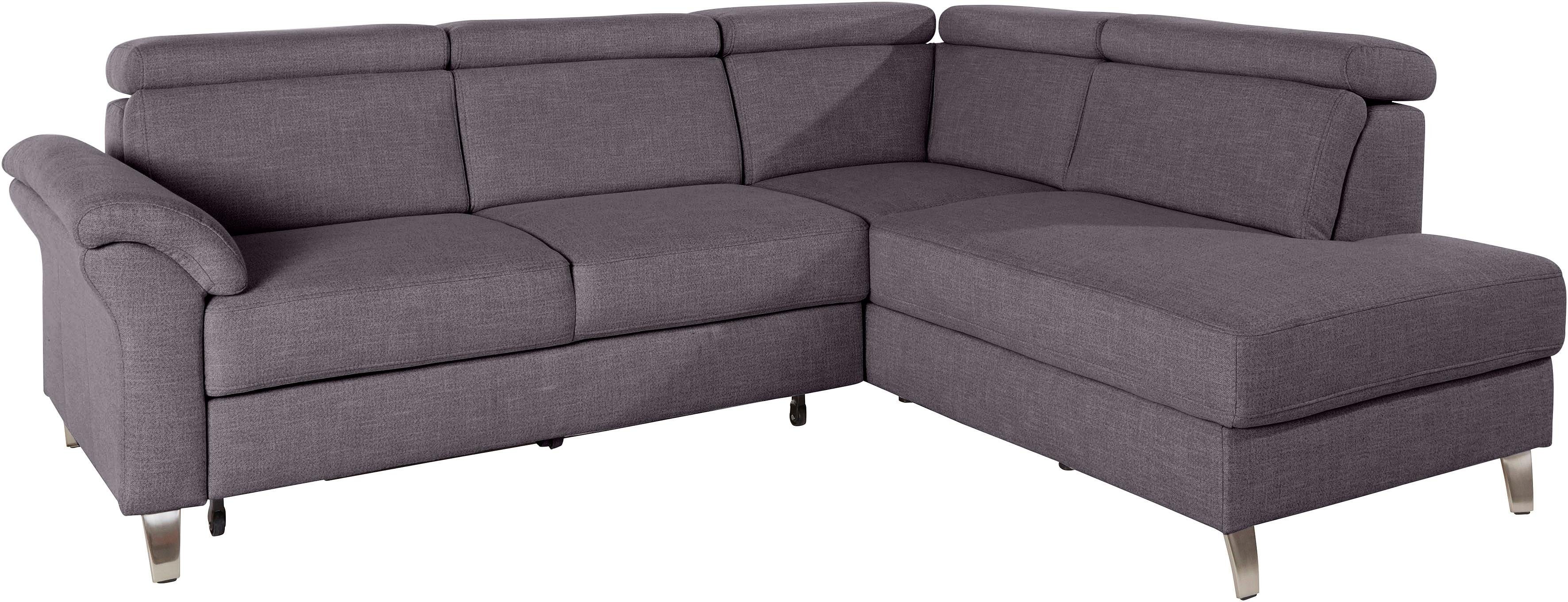 sit&more Ecksofa Arngast L-Form, inklusive Kopfteilverstellung und Federkern