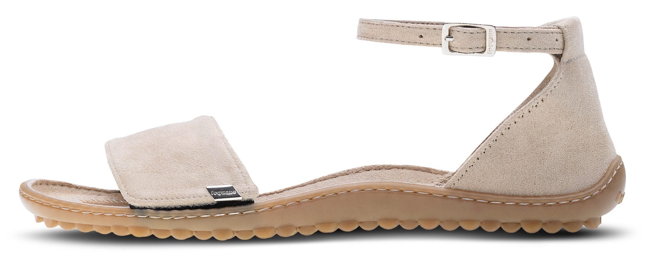 Leguano Barfußschuh Sommerschuh, Riemchensandale mit Klettverschluss