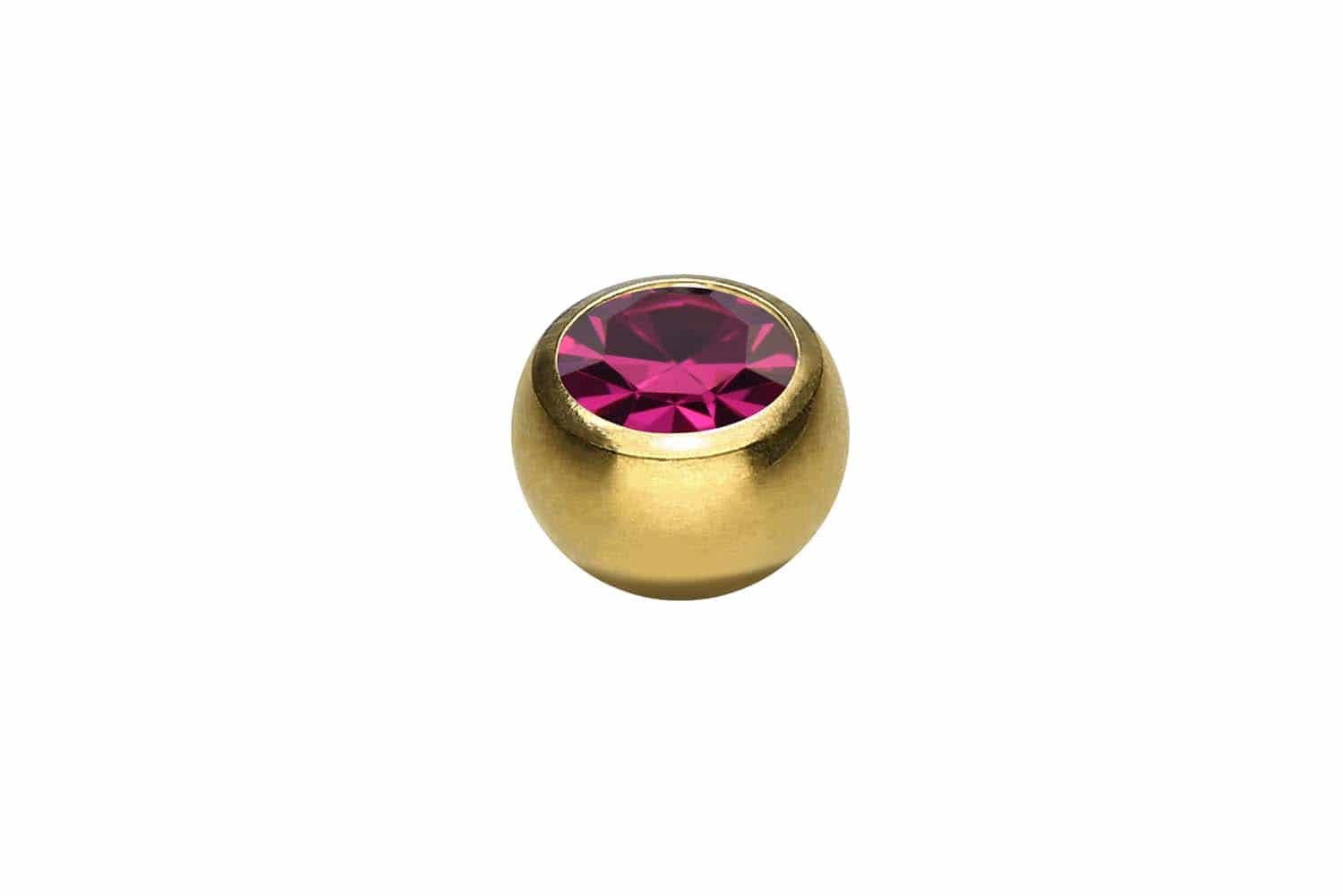 PIERCINGLINE Piercing-Set Chirurgenstahl Schraubkugel KRISTALL (Schraub-Aufsätze, 1-tlg)