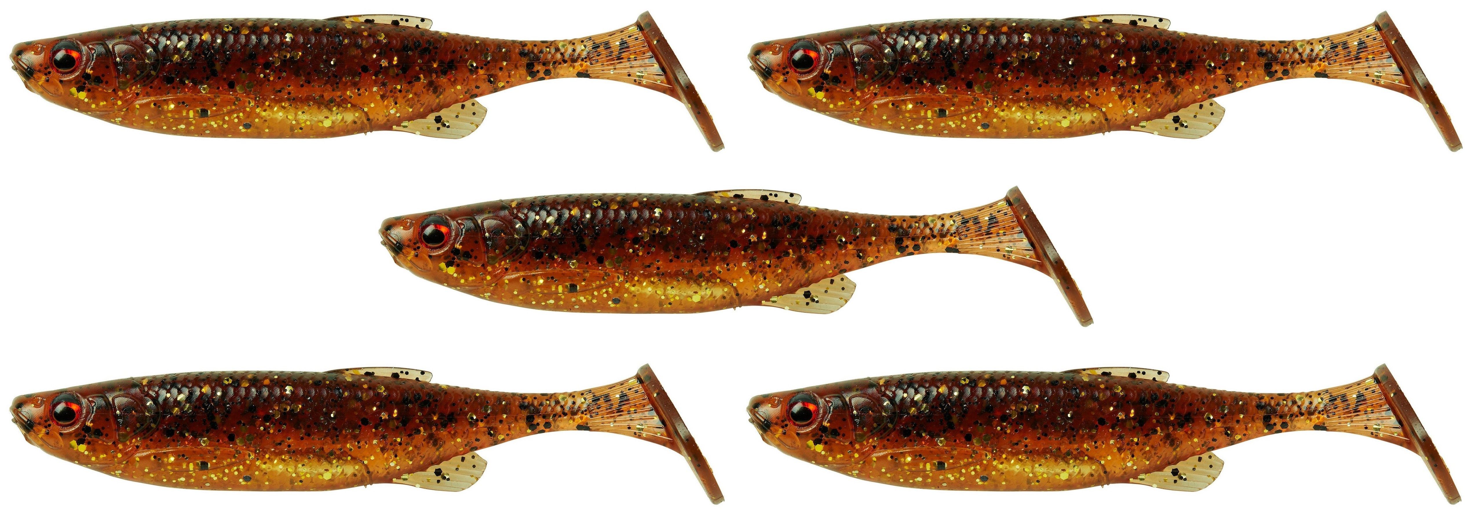 Kunstköder Gummifische Duft 5 St. - FAT MINNOW T-TAIL 7,5cm 5gramm - ver. Farben