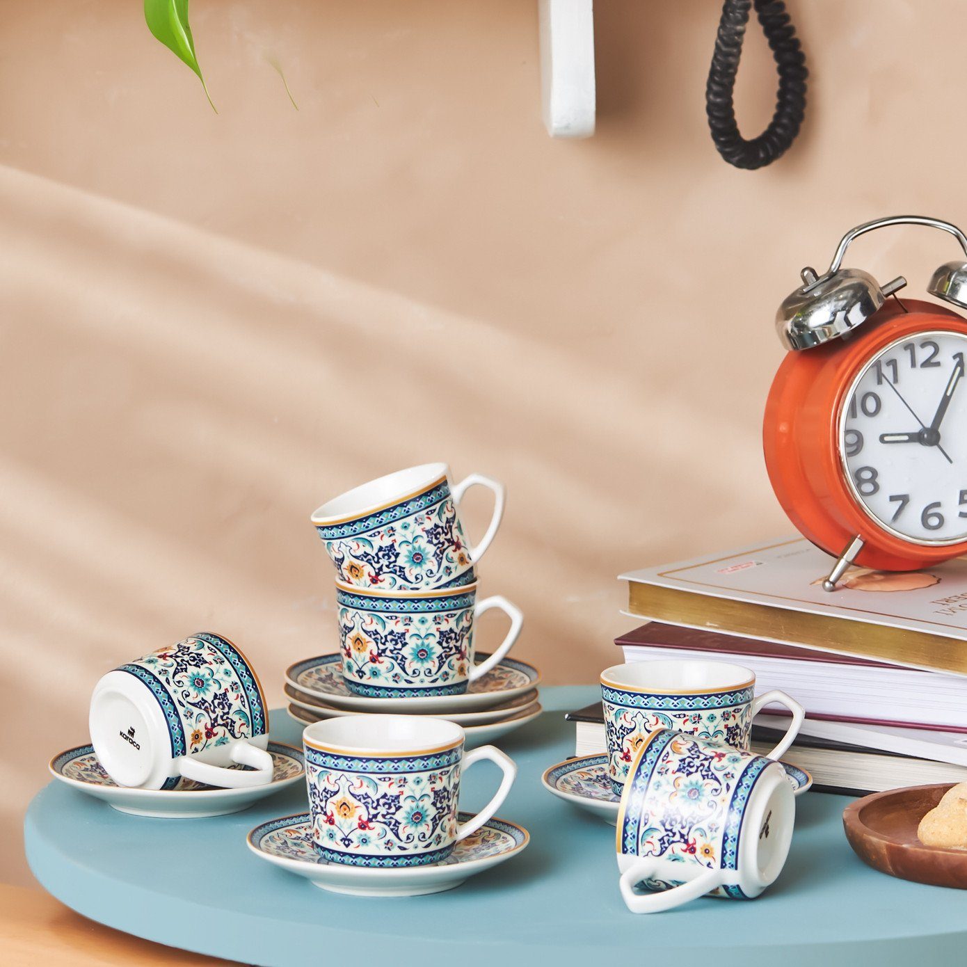 Karaca Kaffeeservice Beylerbeyi 6 Personen Kaffeetassen-Set 80 ml - Traditionelles t